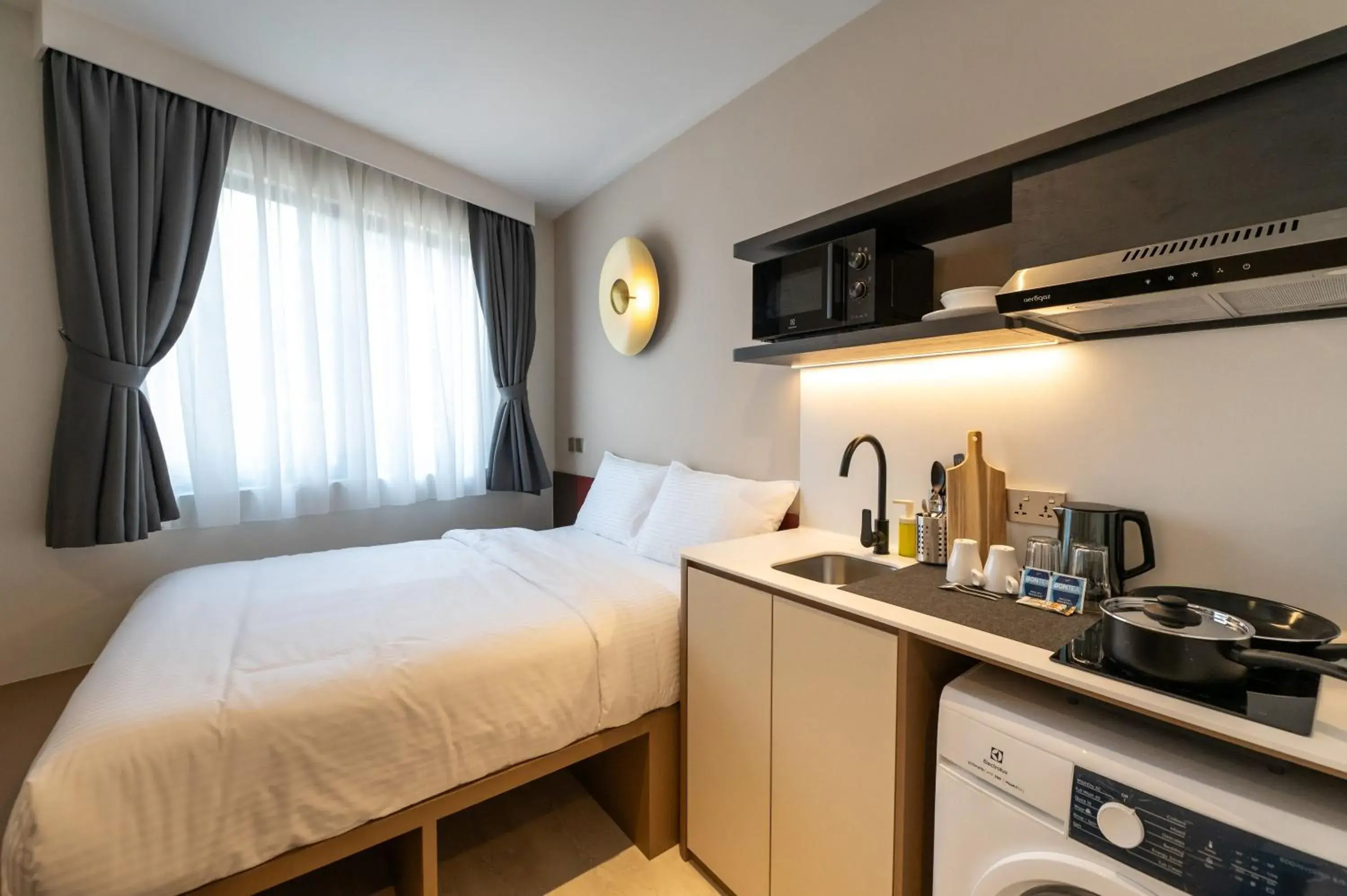 Bed in Habyt Studios at Novena Bed in Habyt Studios at Novena