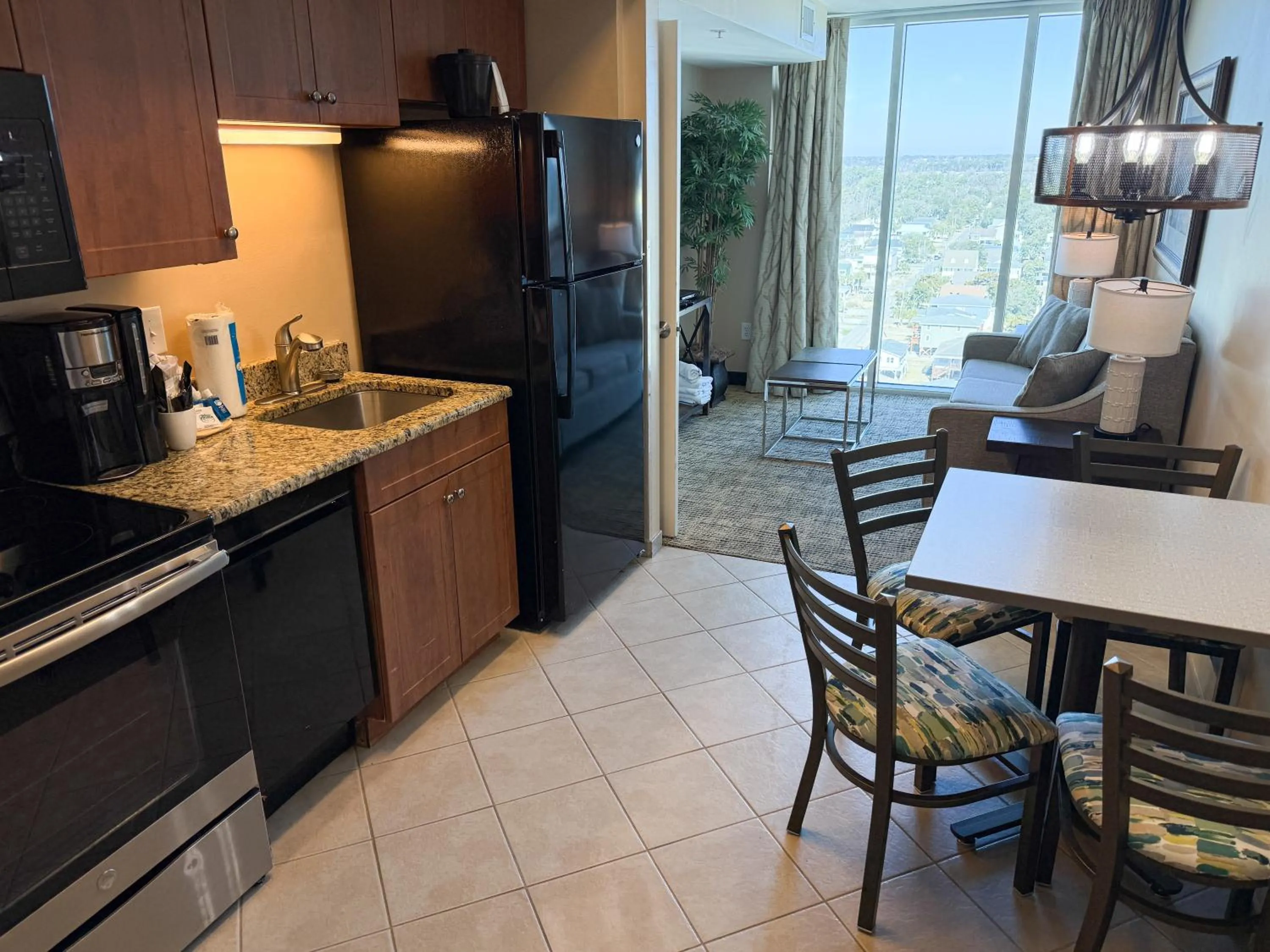 Dining area in Towers at North Myrtle Beach