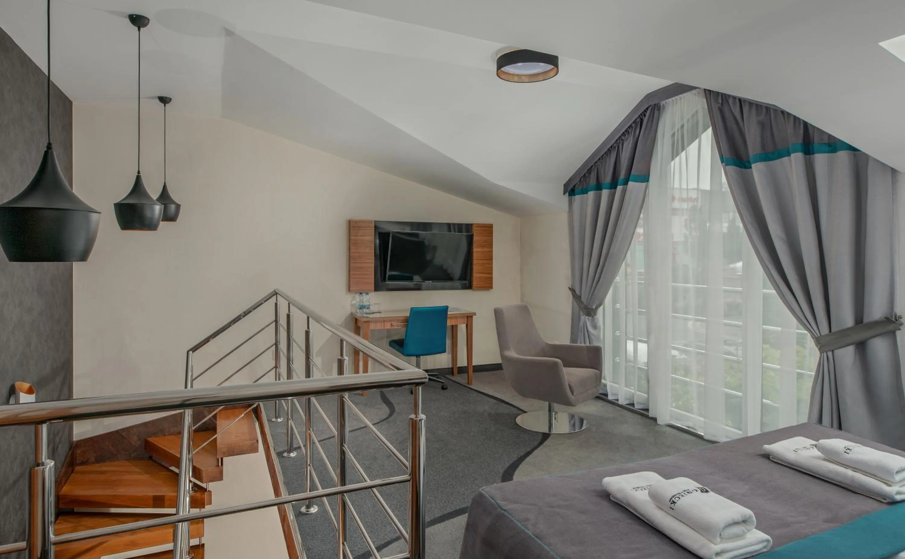 Seating area, Bed in Hotel & Restauracja Gniecki