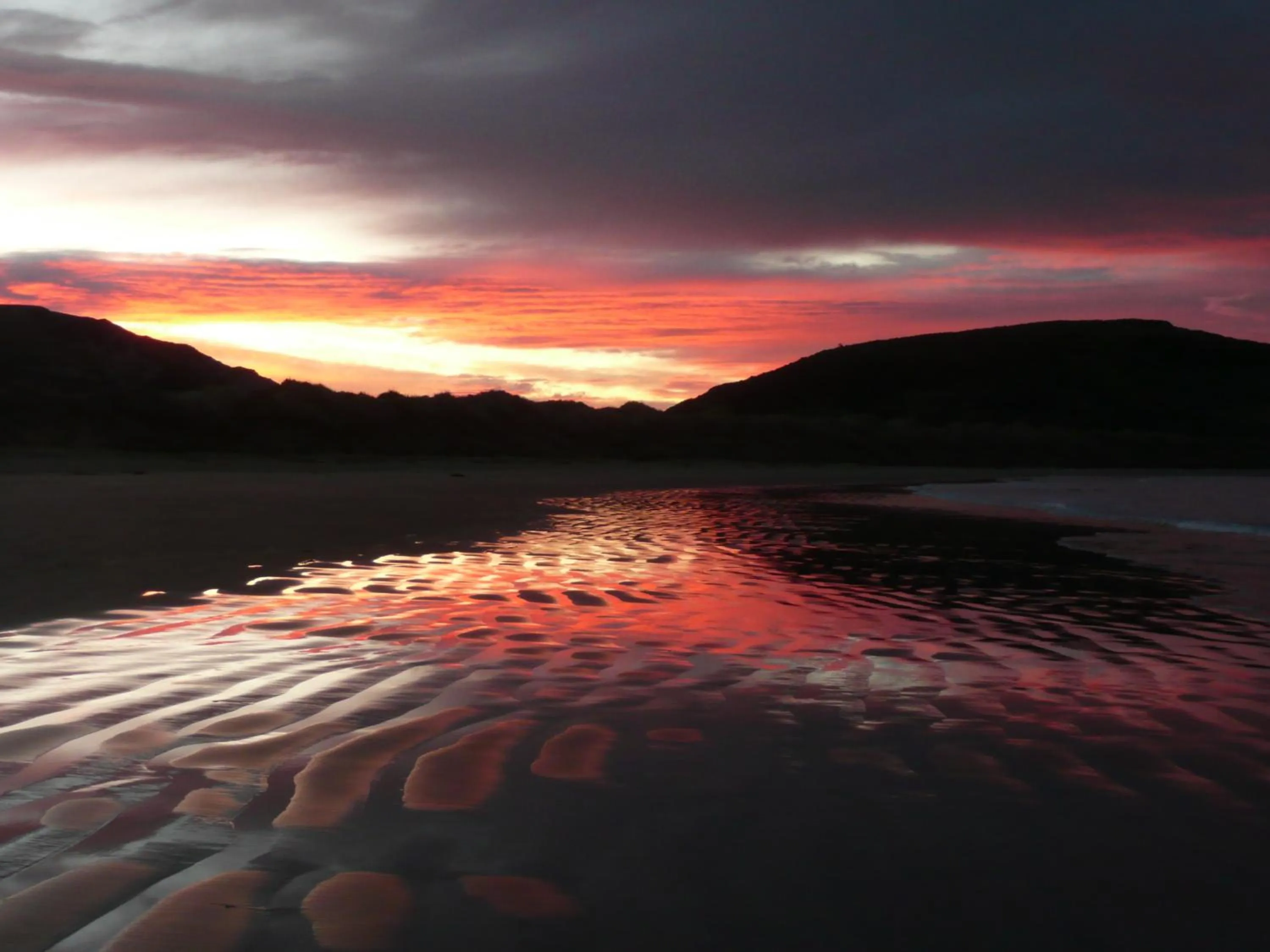 Sunset in Catlins Newhaven Holiday Park