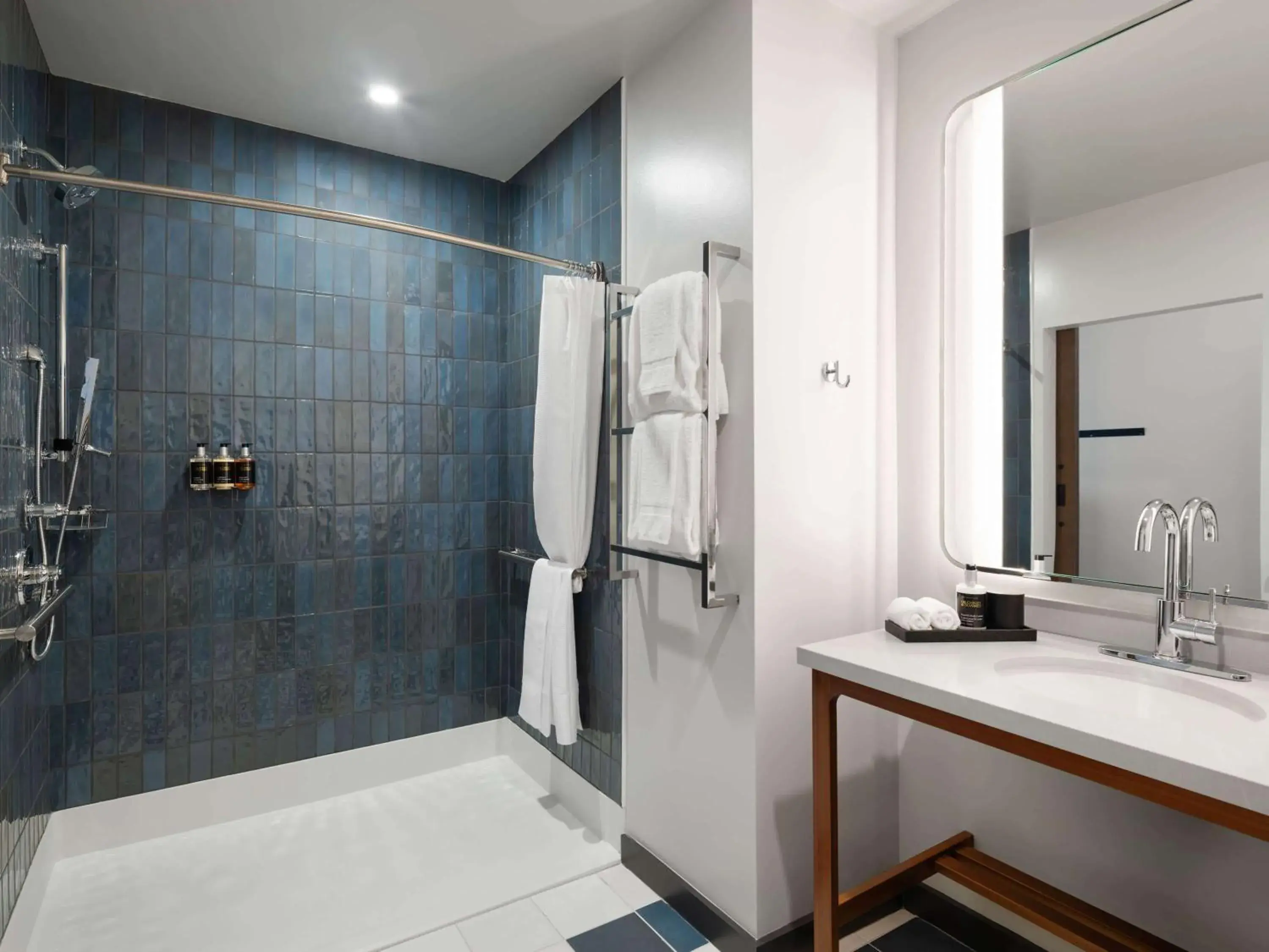 King Room with Roll-In Shower - Mobility Accessible in Origin Kansas City Riverfront, a Wyndham Hotel King Room with Roll-In Shower - Mobility Accessible in Origin Kansas City Riverfront, a Wyndham Hotel