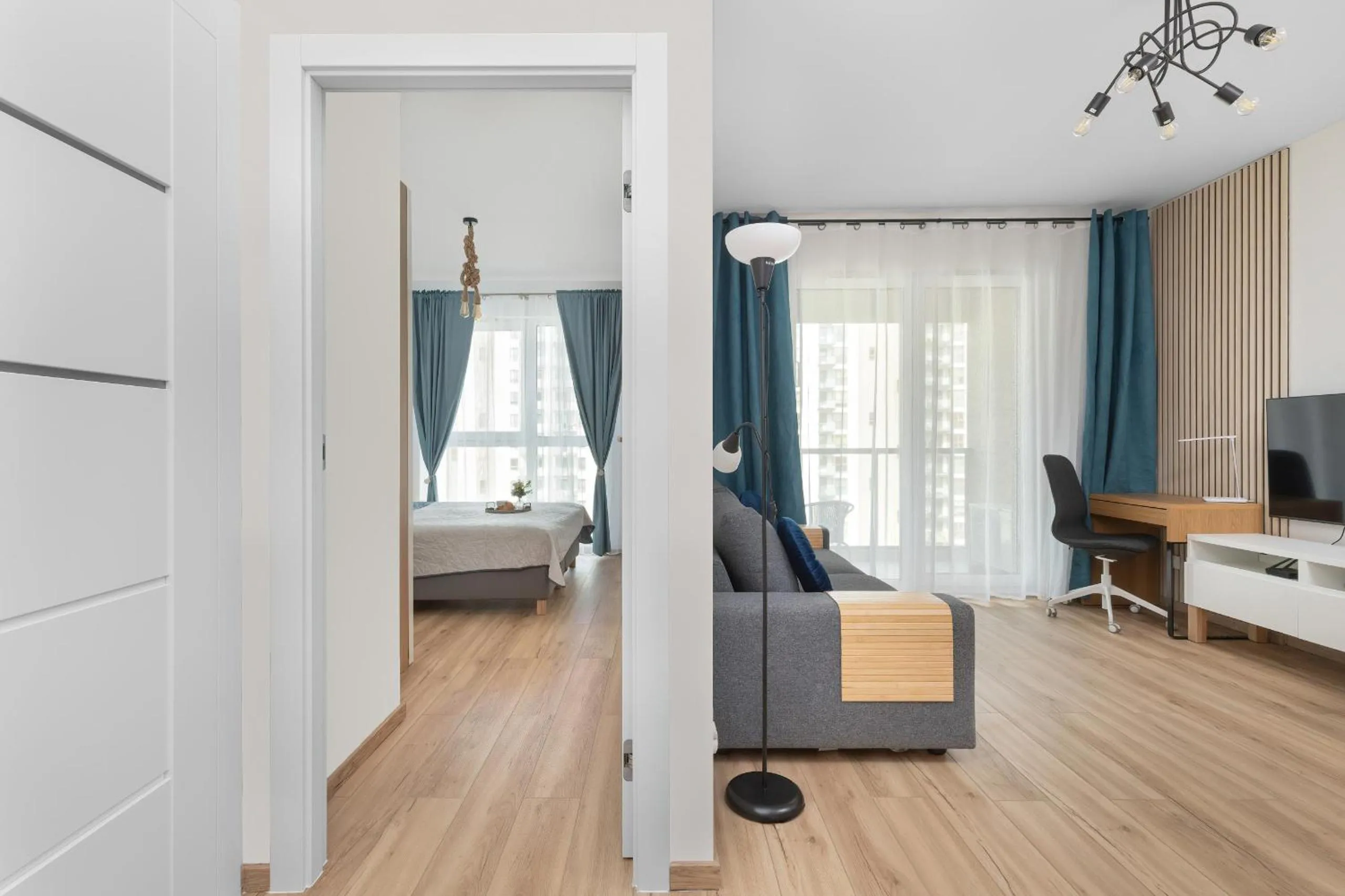 Floor plan, Bed in Nowoczesny Apartament z Parkingiem Nowa Letnica Gdańsk by Renters Prestige
