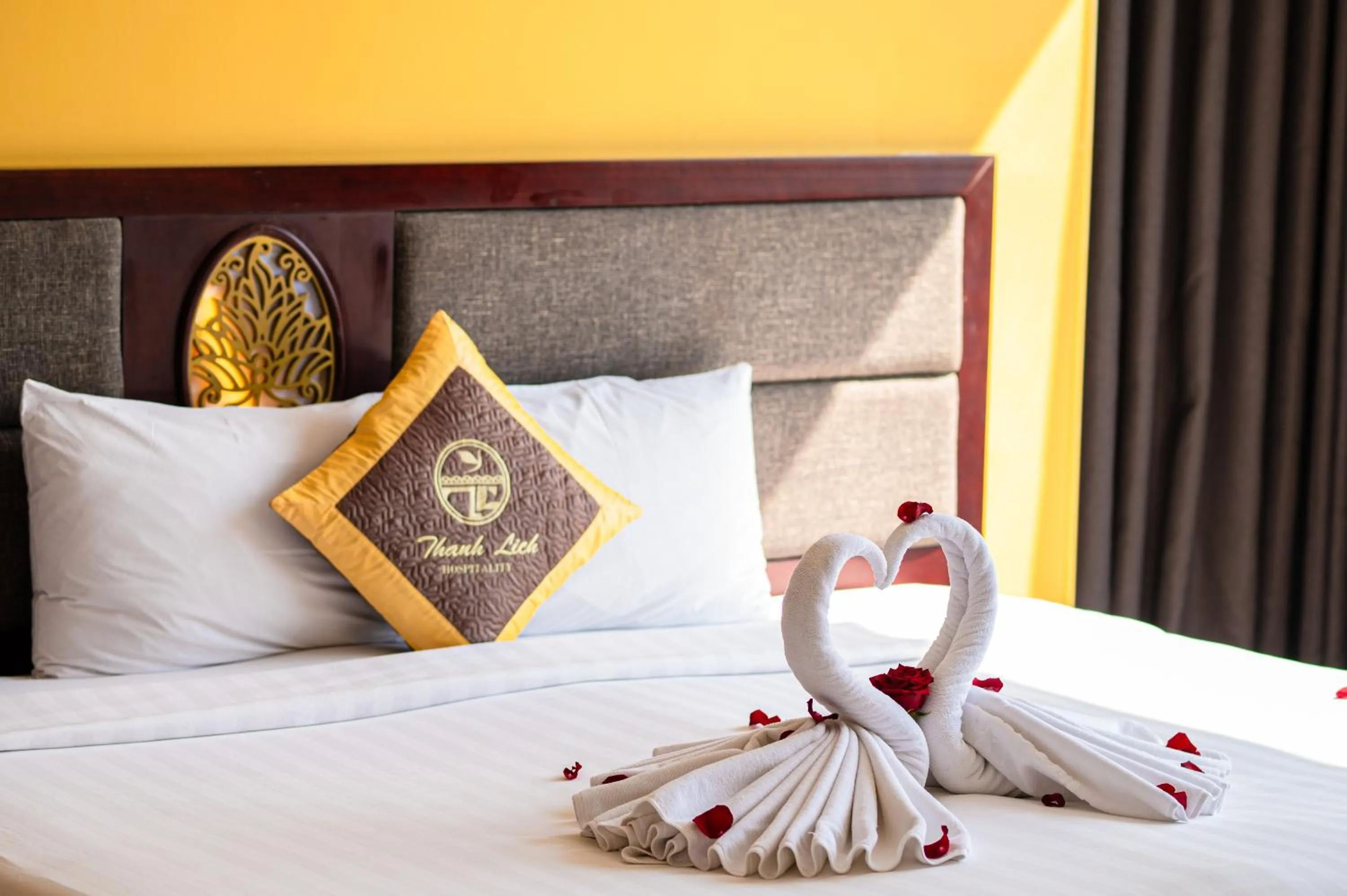 Bed in Thanh Lich Hue Hotel