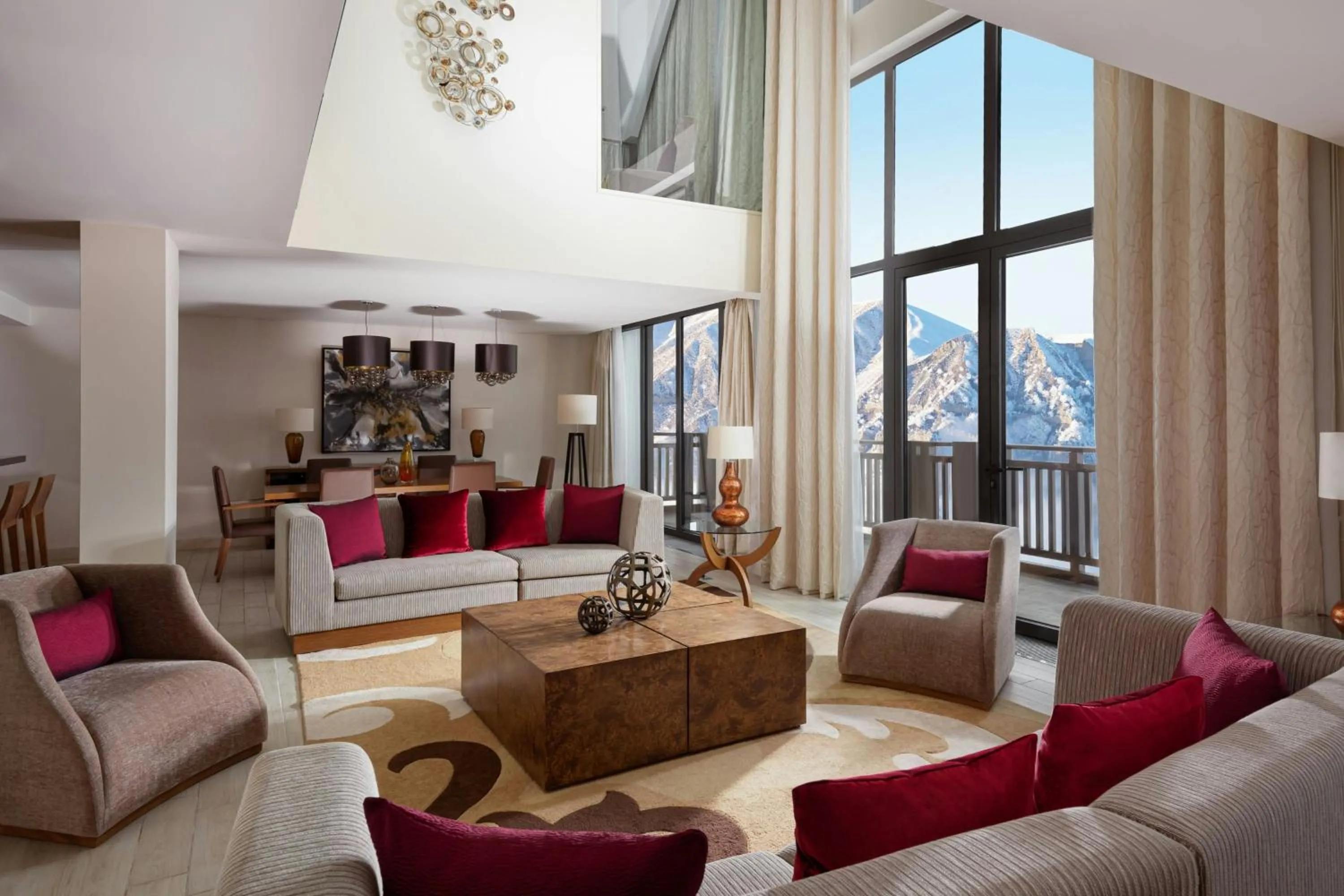 Living room in Park Chalet, Shahdag, Autograph Collection