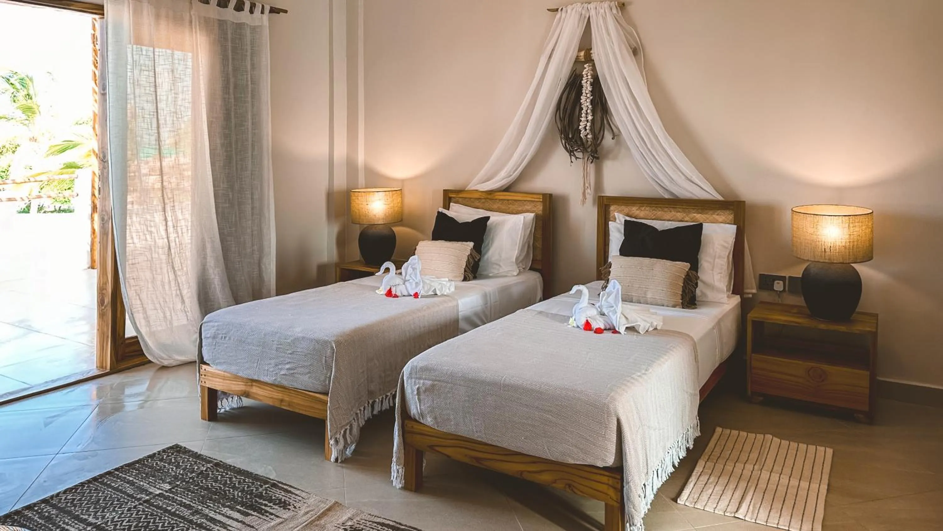 Bed in Kaskazi Hotel Zanzibar