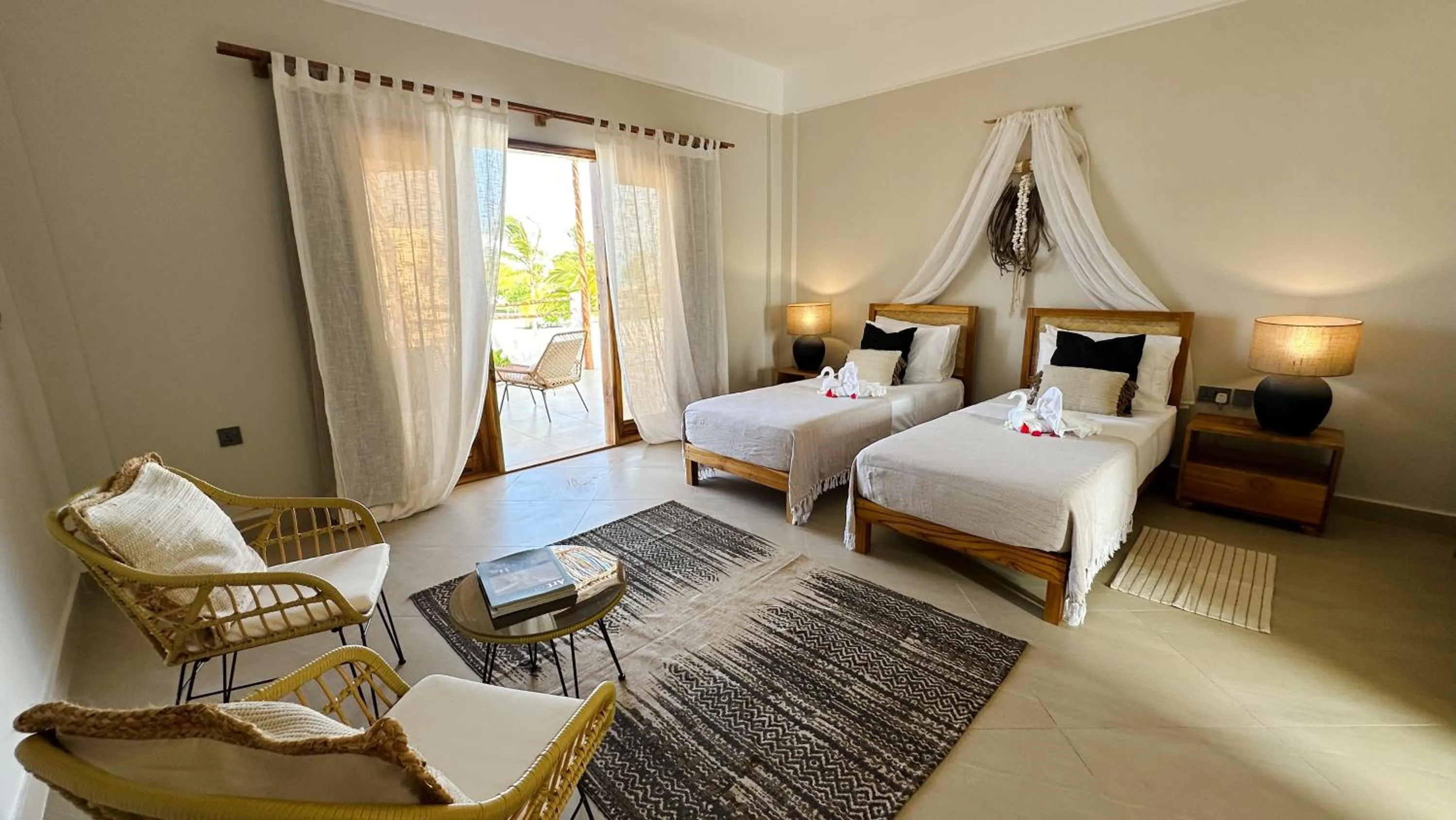 Bed in Kaskazi Hotel Zanzibar