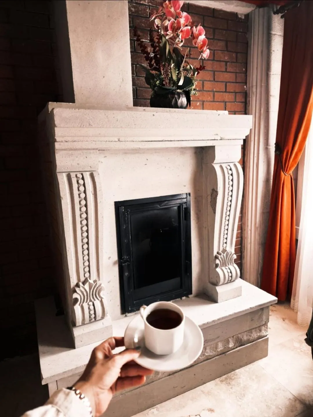 fireplace in Elite Rose Cappadocia