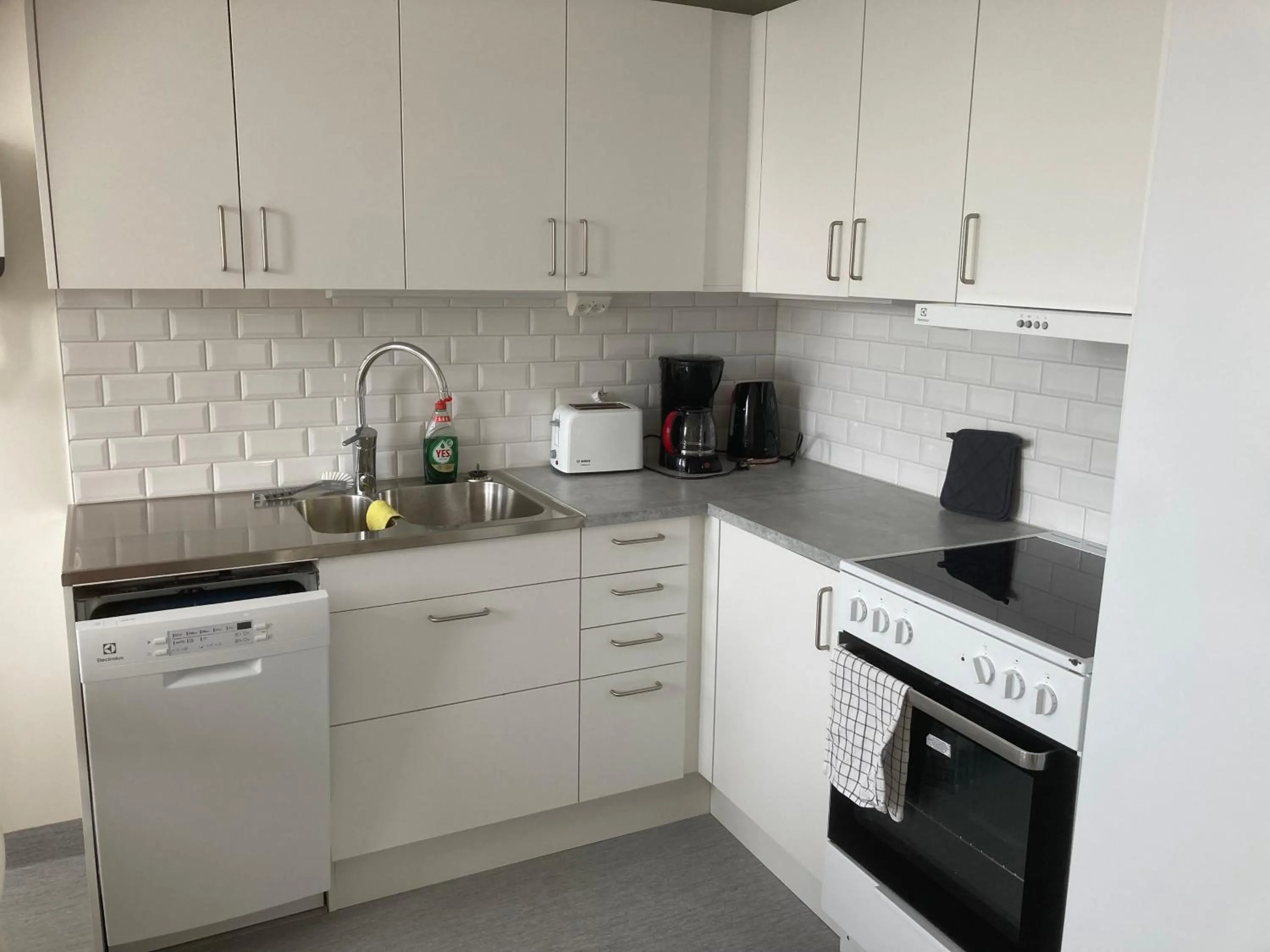 Kitchen or kitchenette in Badholmens Vandrarhem