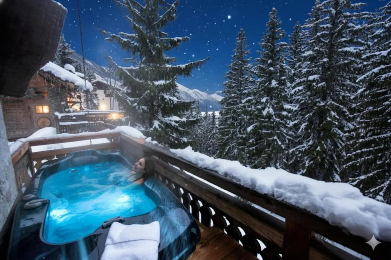 Natural landscape in Hôtel Les Chalets de Philippe avec Jacuzzis Privatifs