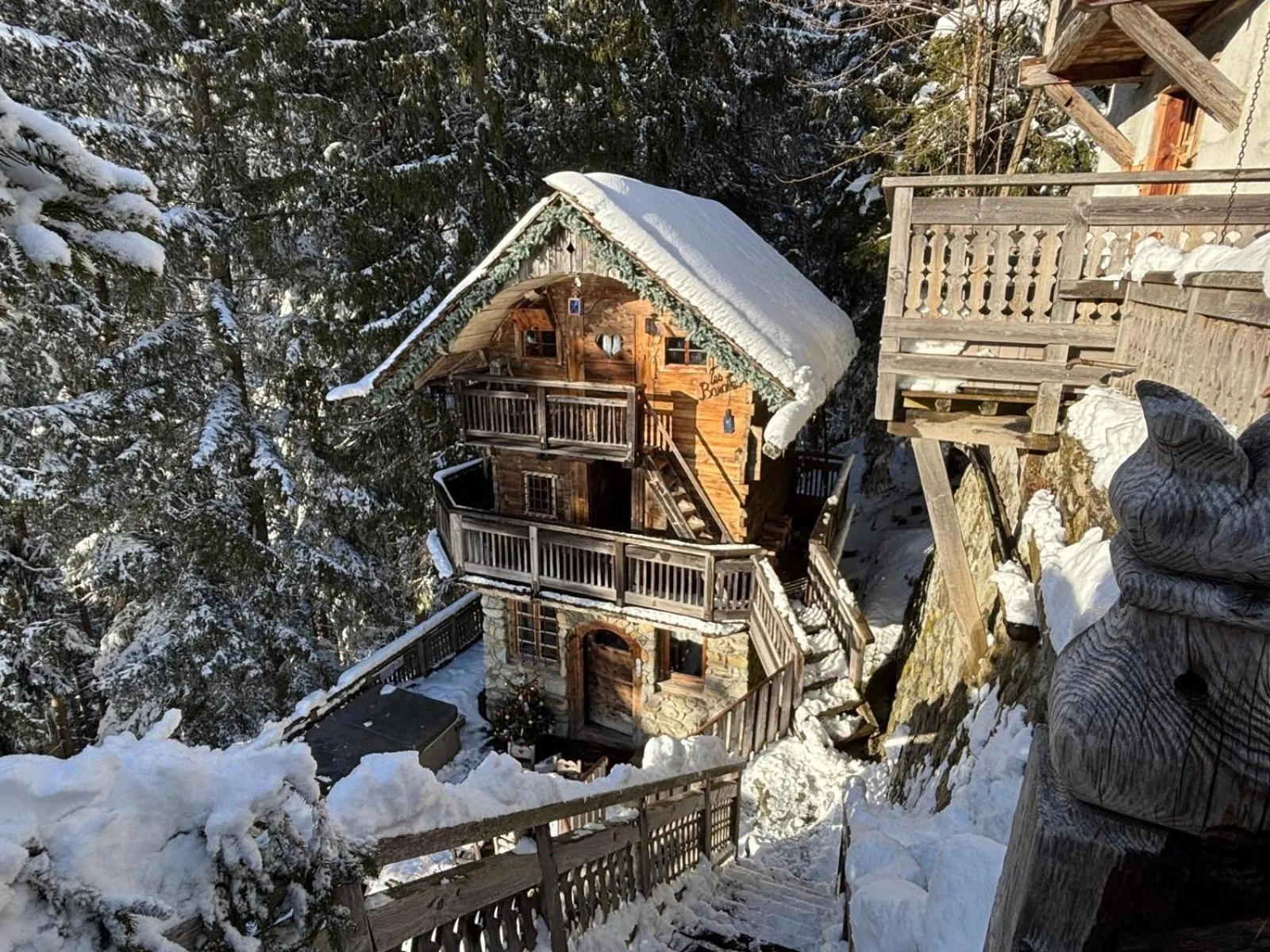 Natural landscape in Hôtel Les Chalets de Philippe avec Jacuzzis Privatifs