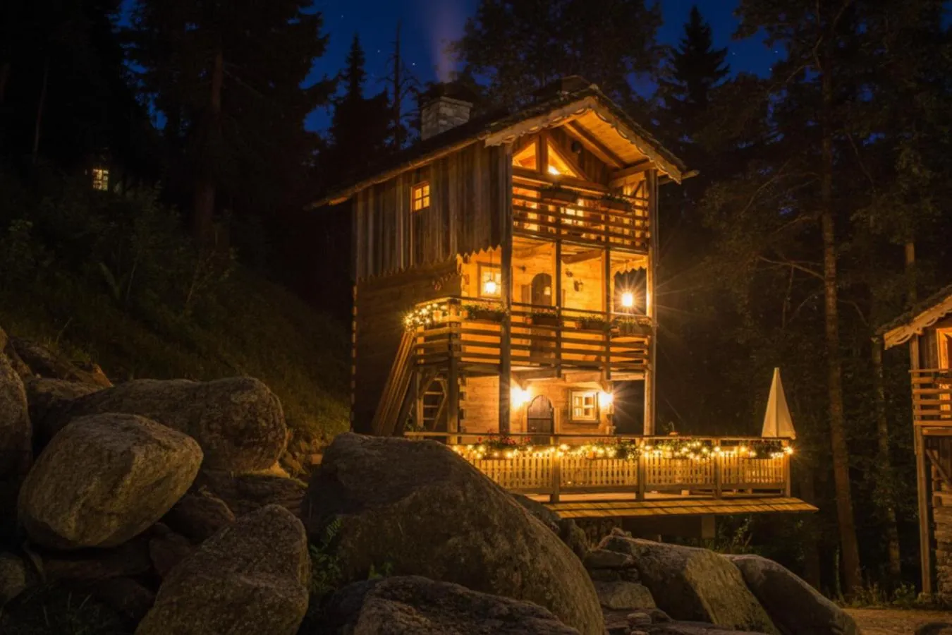 Night in Hôtel Les Chalets de Philippe avec Jacuzzis Privatifs
