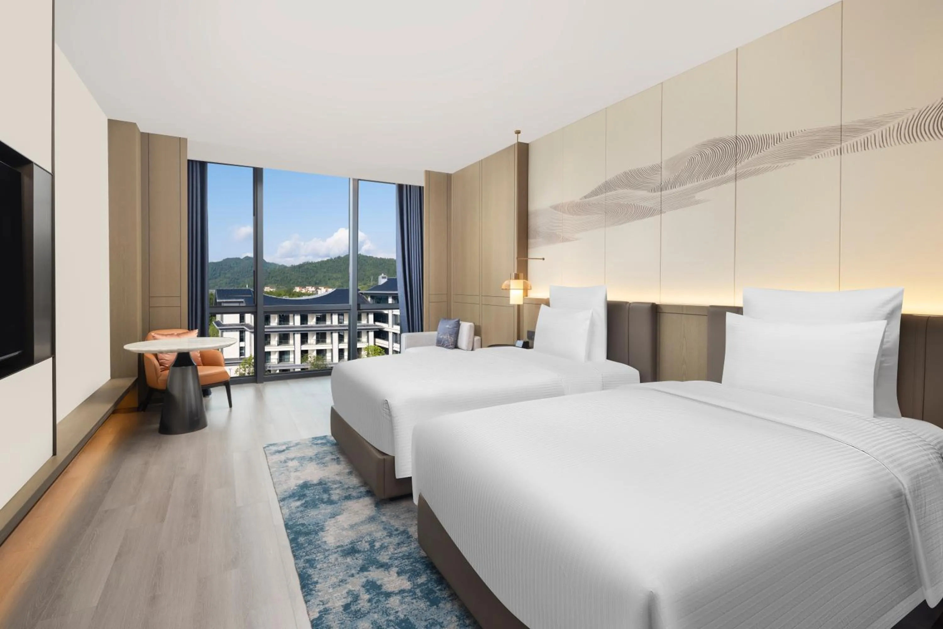 View (from property/room), Bed in Pullman Taizhou Shenxianju