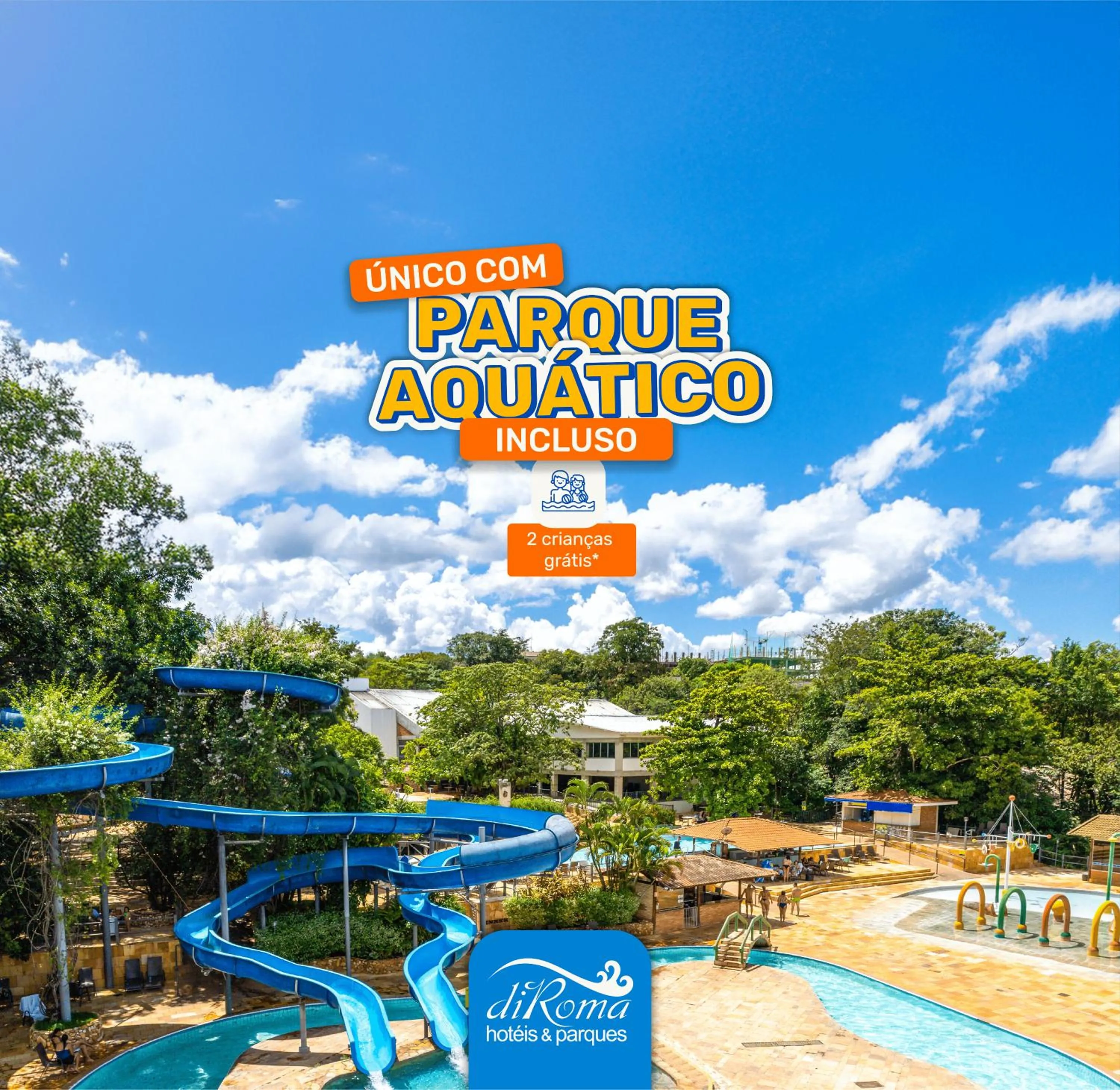 Logo/Certificate/Sign in diRoma Thermas direto com o Grupo diRoma com acesso ao Acqua Park e Café da manhã