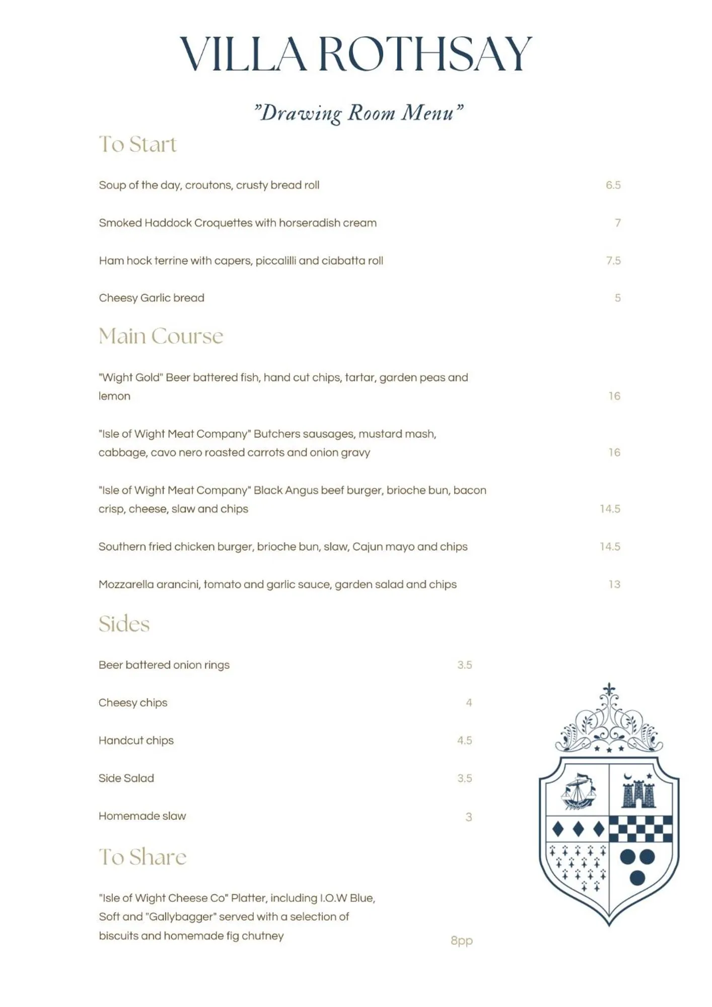 Food in Villa Rothsay Hotel