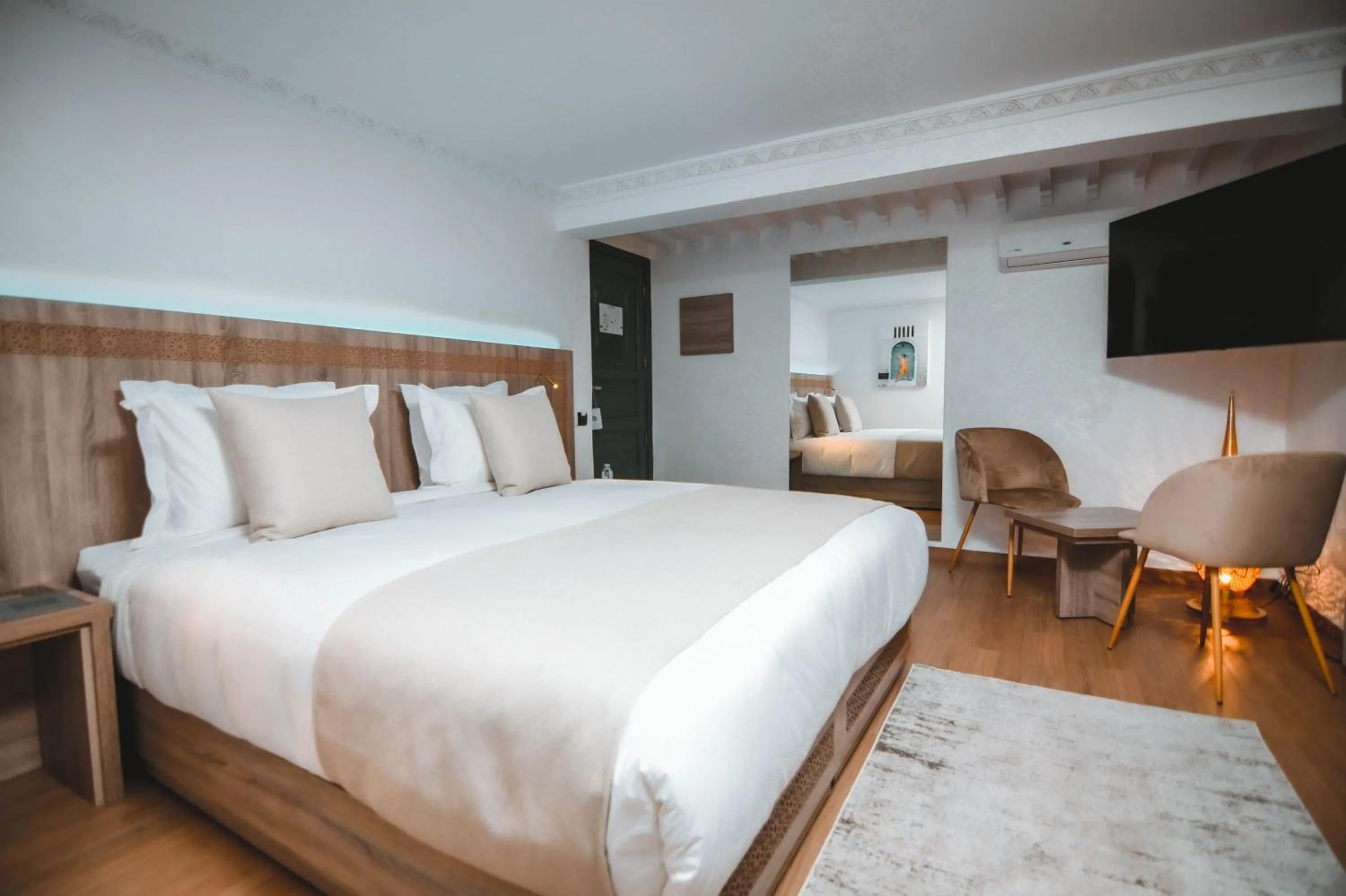 Bed in 555 Hotel Clubbing Adults Only