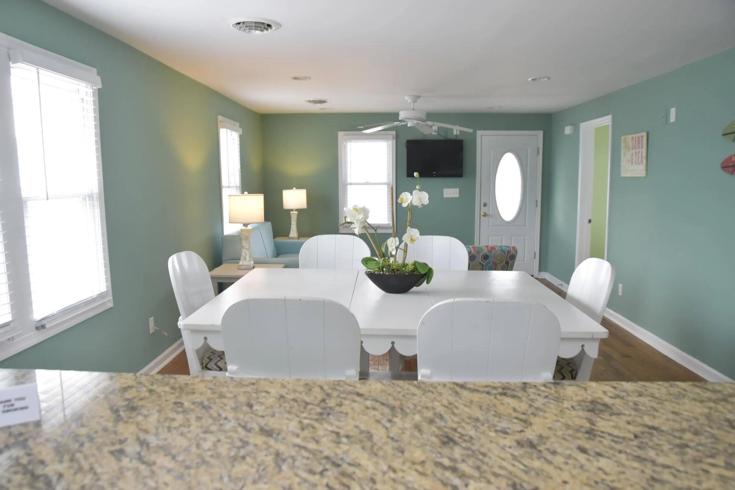 Dining area in South Beach Apartment Ocean City, MD
