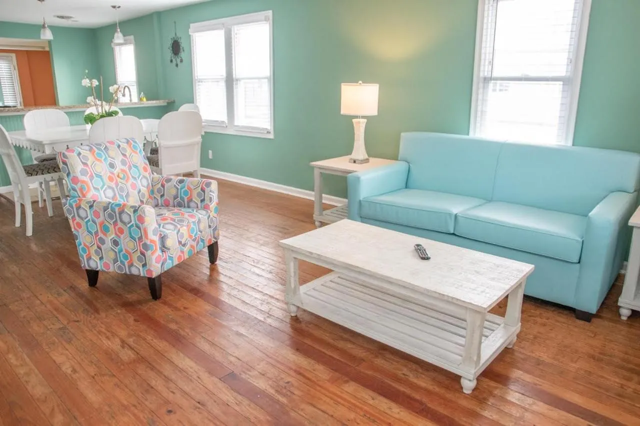 Living room in South Beach Apartment Ocean City, MD