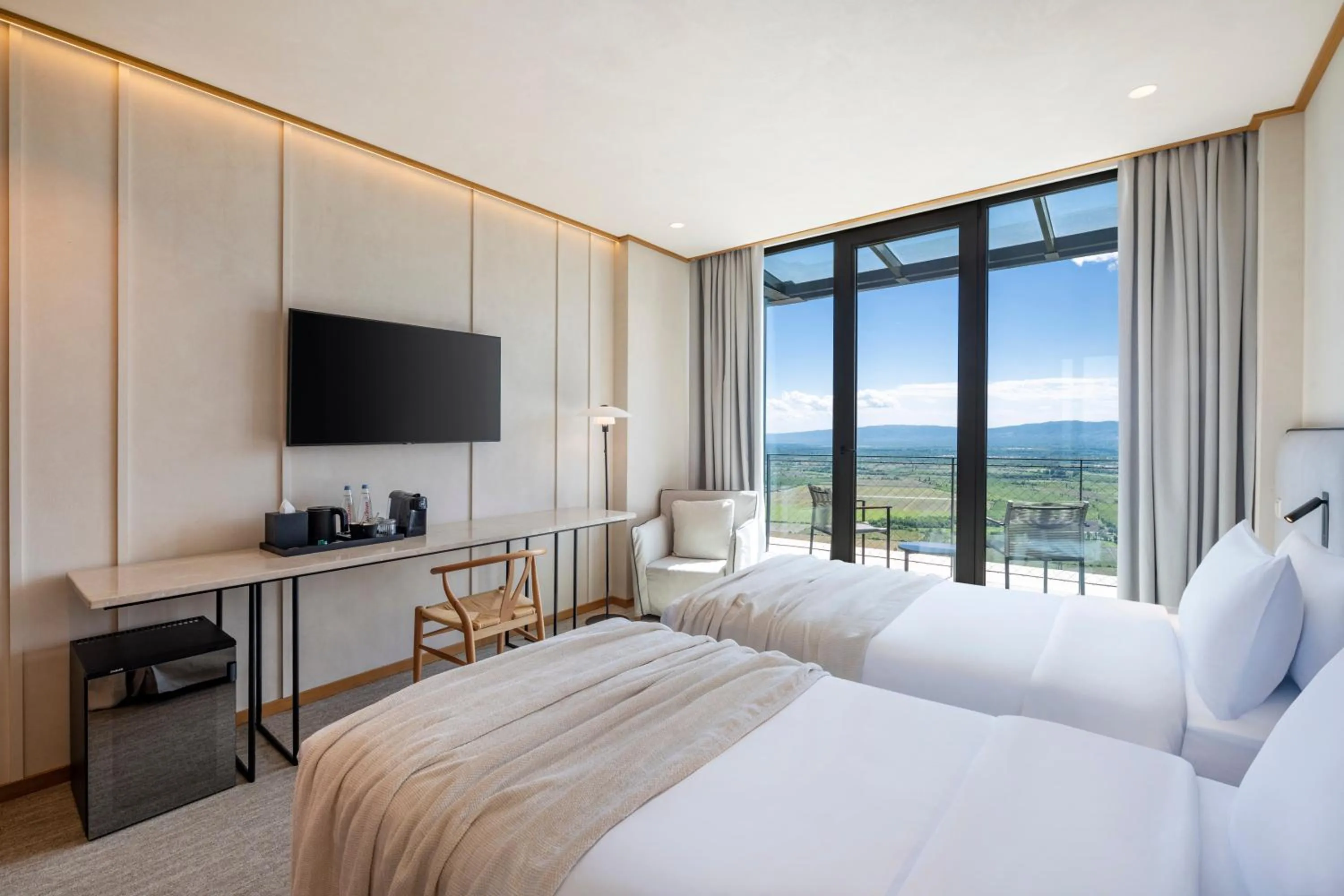 Landmark view, Bed in Kvareli Lake Resort