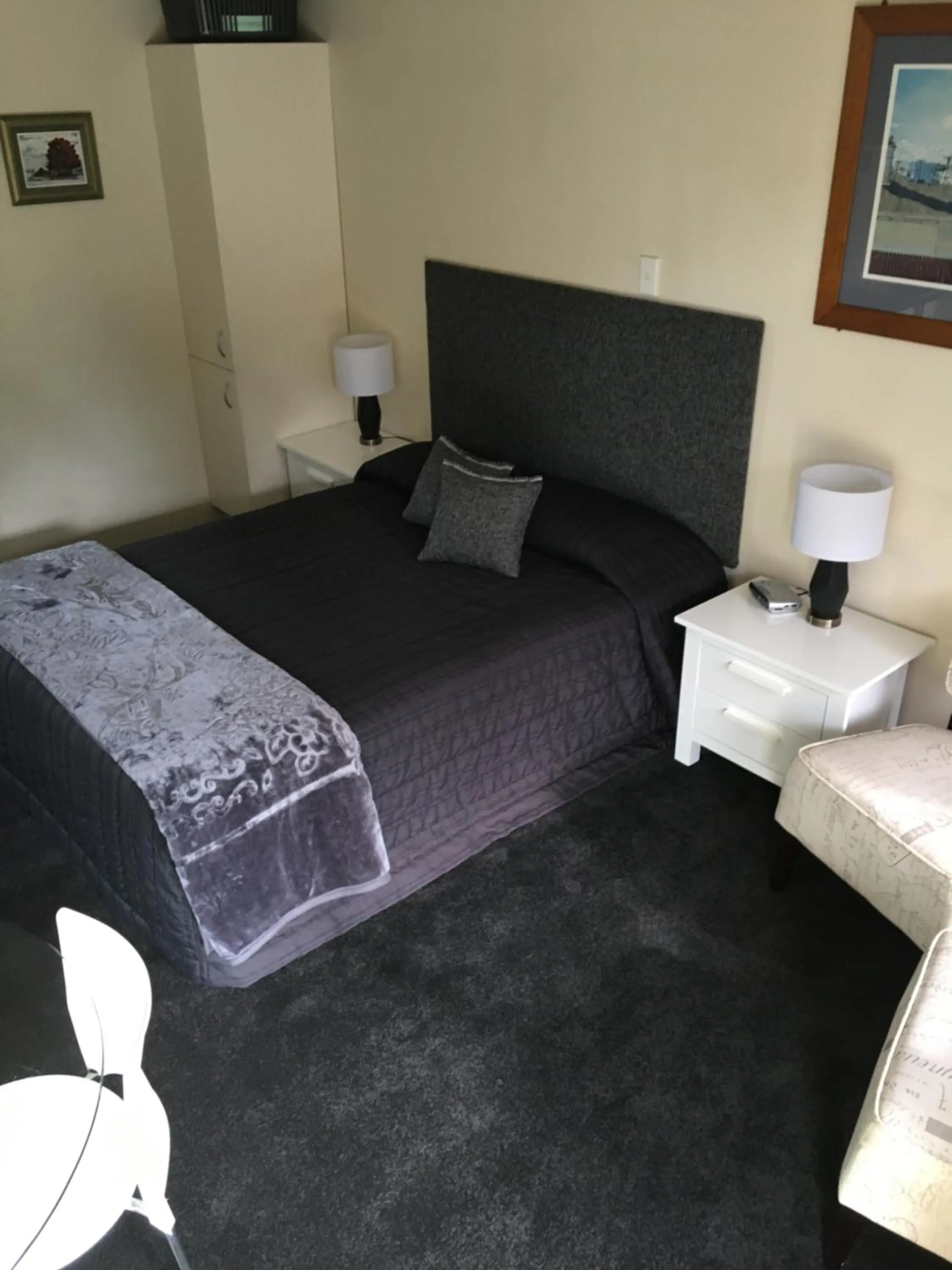 Toilet, Bed in Mount View Motel Hawera
