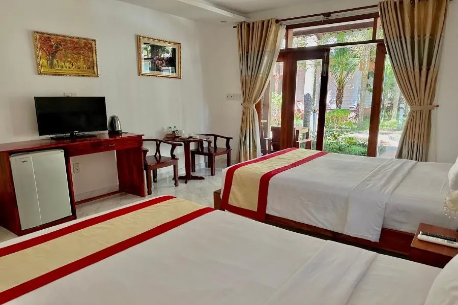 Bed in Orange Resort