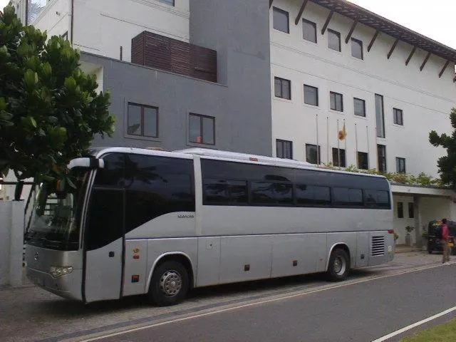 group of guests in Blue Beach Hotel