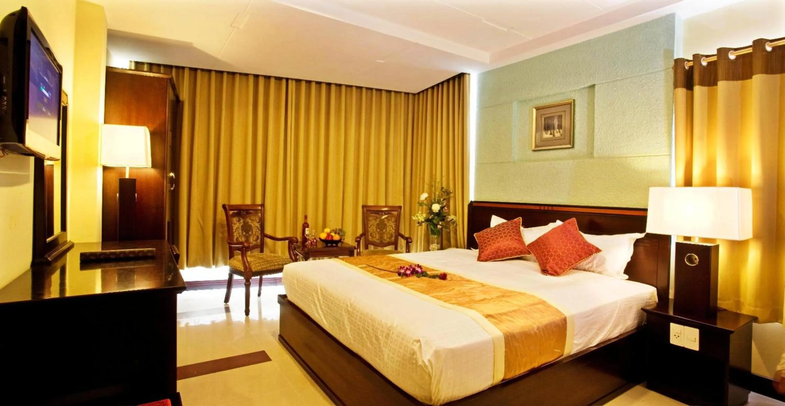 Decorative detail, Bed in Lien An Sai Gon Hotel