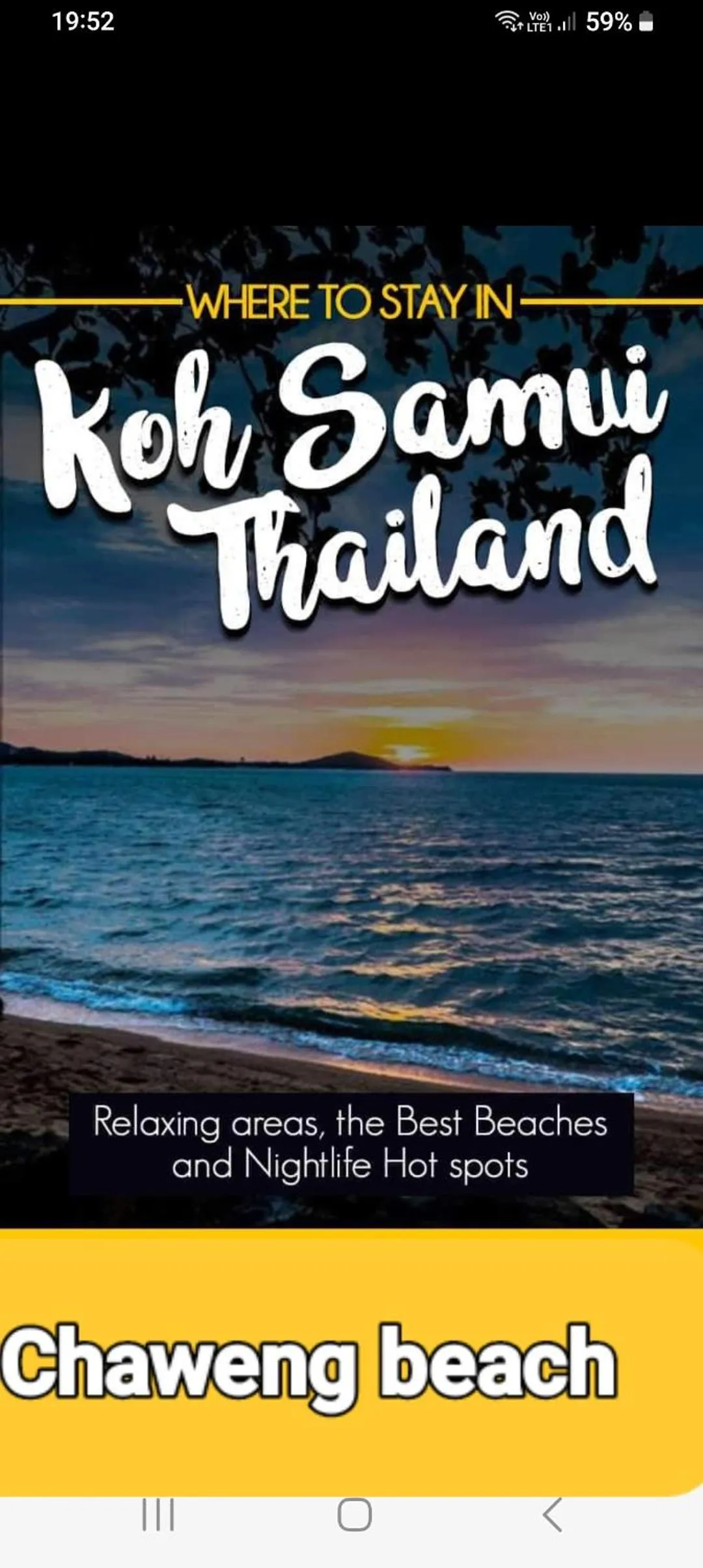 Beach in Cheeky Monkey's Samui