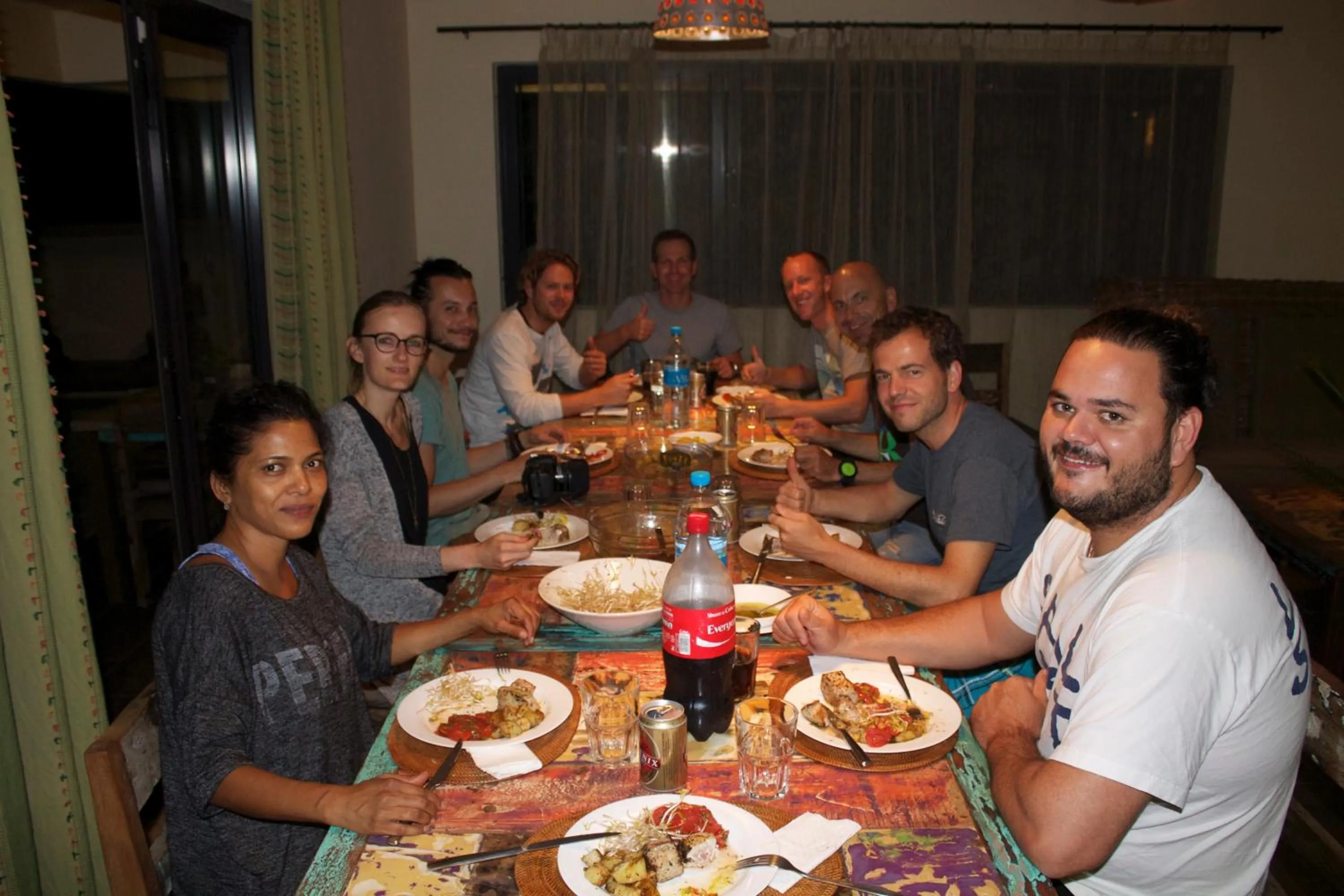 group of guests in Happy Days Guest House