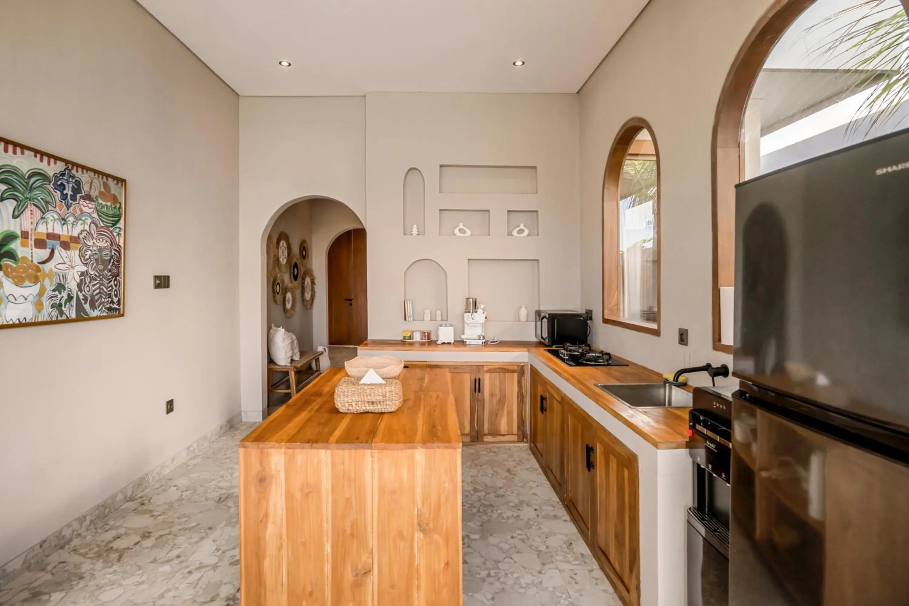 Kitchen or kitchenette in Villa Bayu by Alfred in Bali