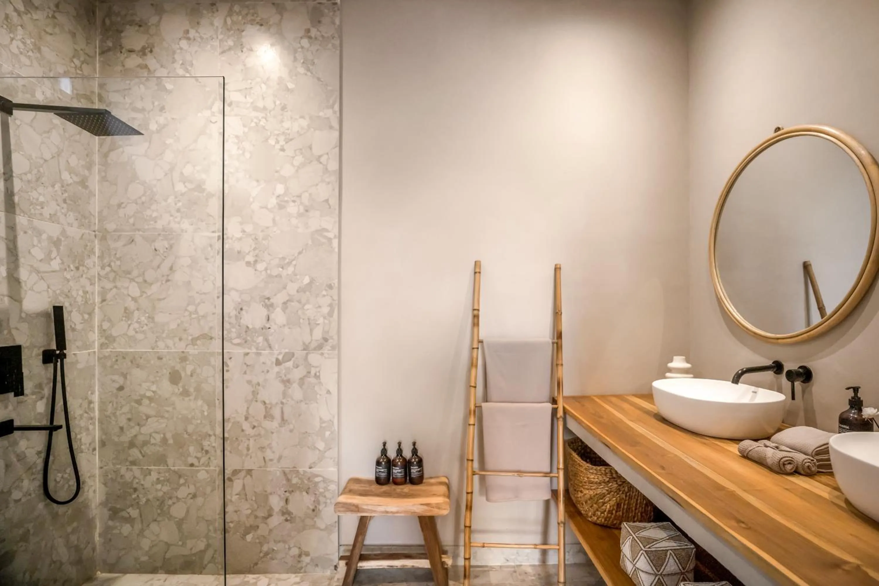 Shower in Villa Bayu by Alfred in Bali