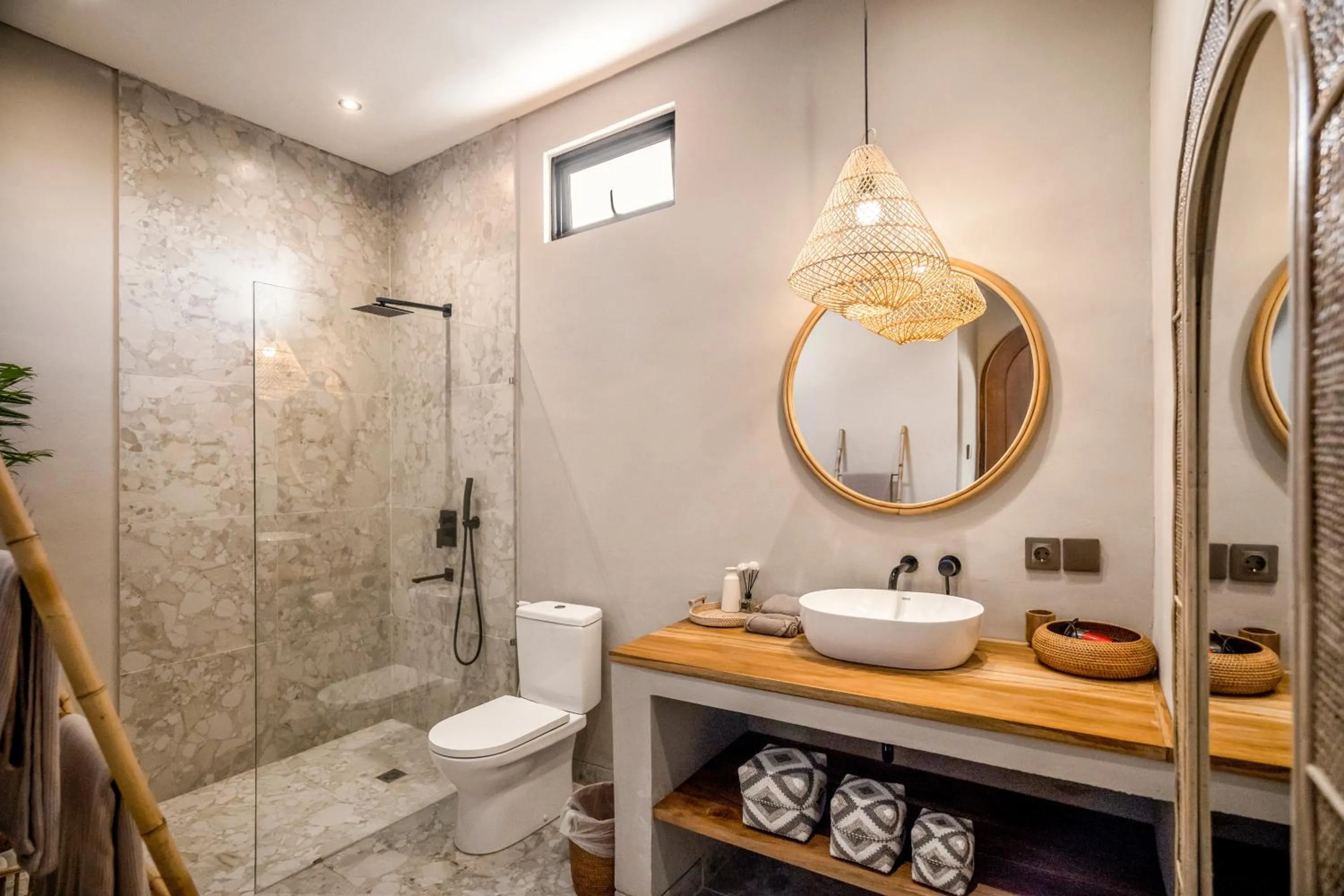 Shower in Villa Bayu by Alfred in Bali