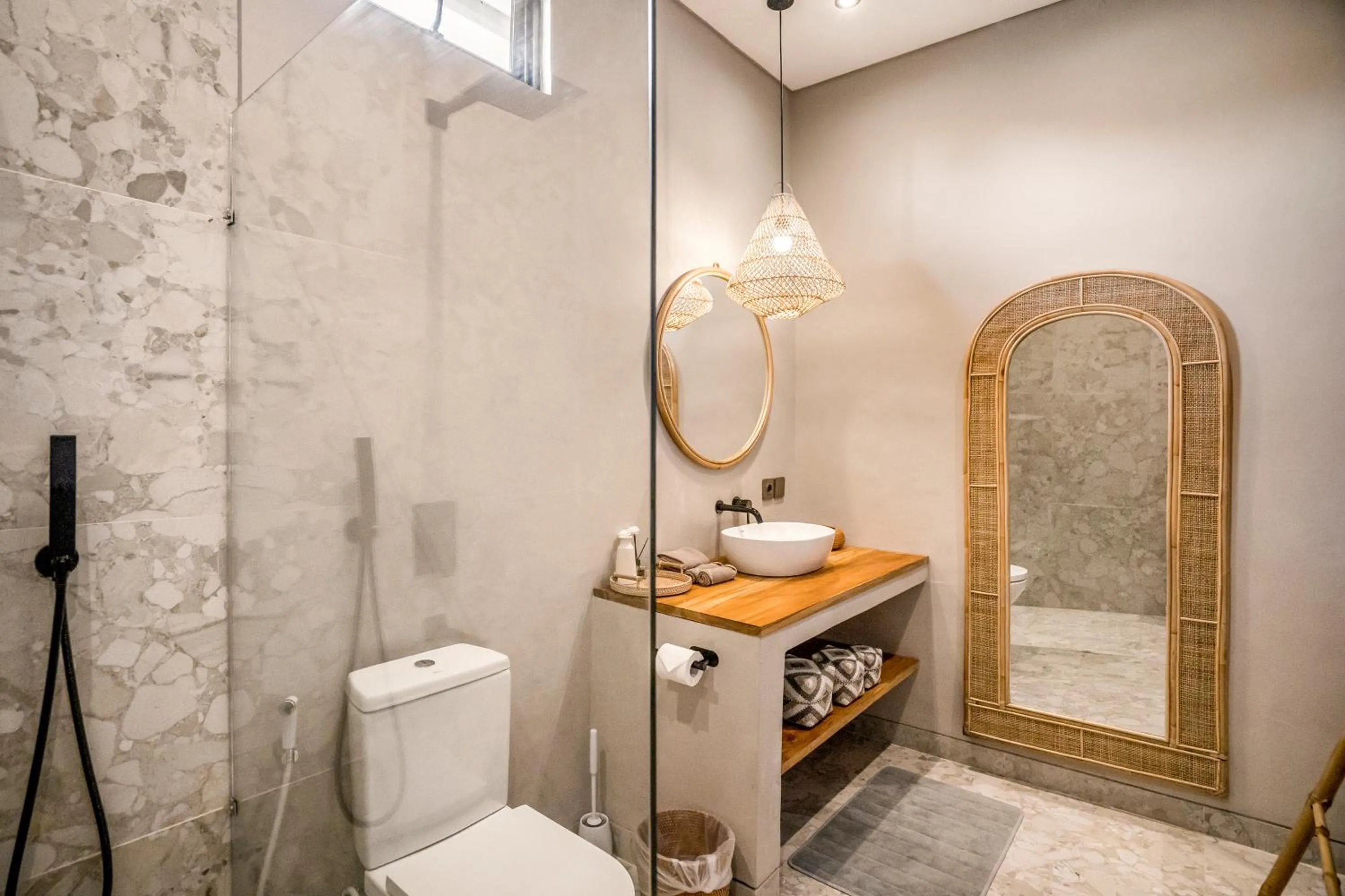 Shower in Villa Bayu by Alfred in Bali