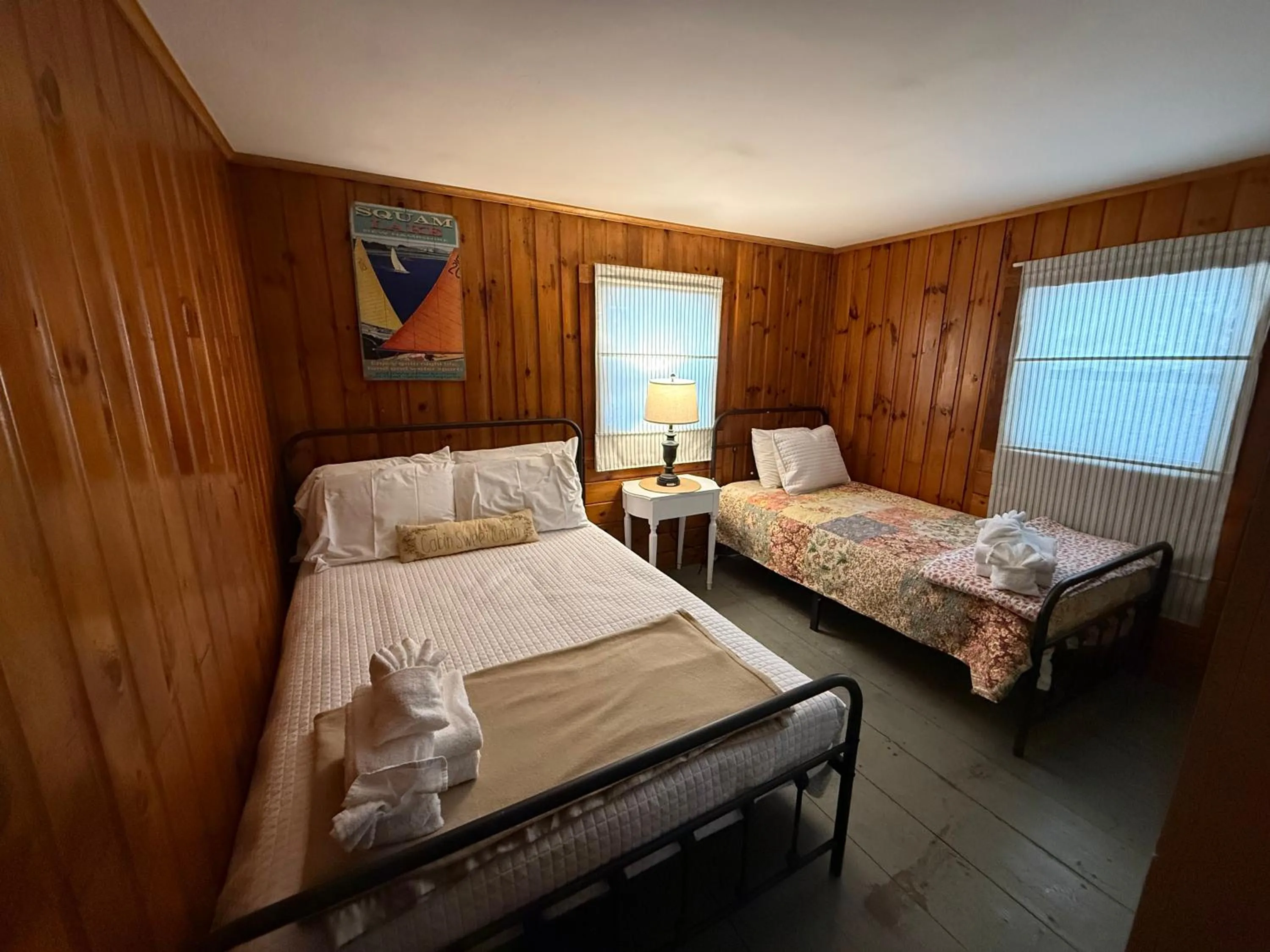 Bed in Cottage Place on Squam Lake