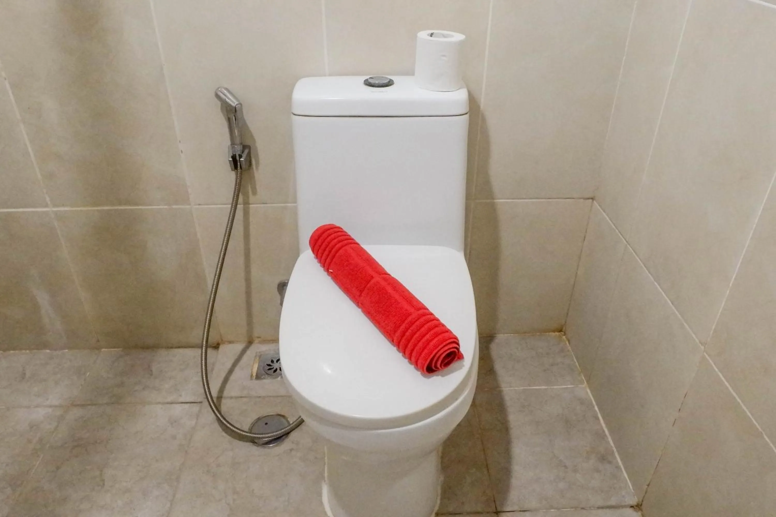 Bathroom in Scenic Modern 2BR Apartment at Trillium Residence By Travelio