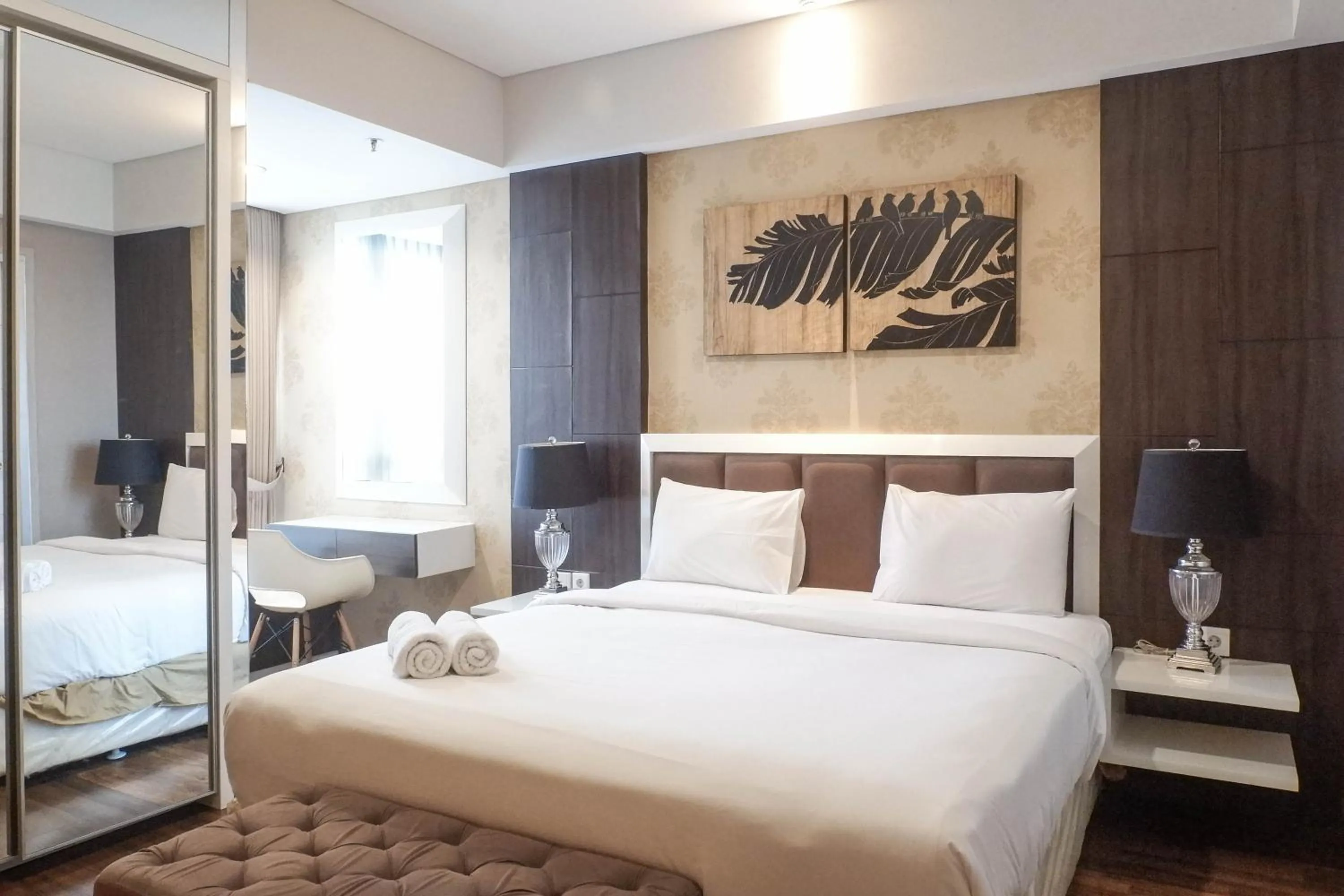 Bedroom, Bed in Scenic Modern 2BR Apartment at Trillium Residence By Travelio