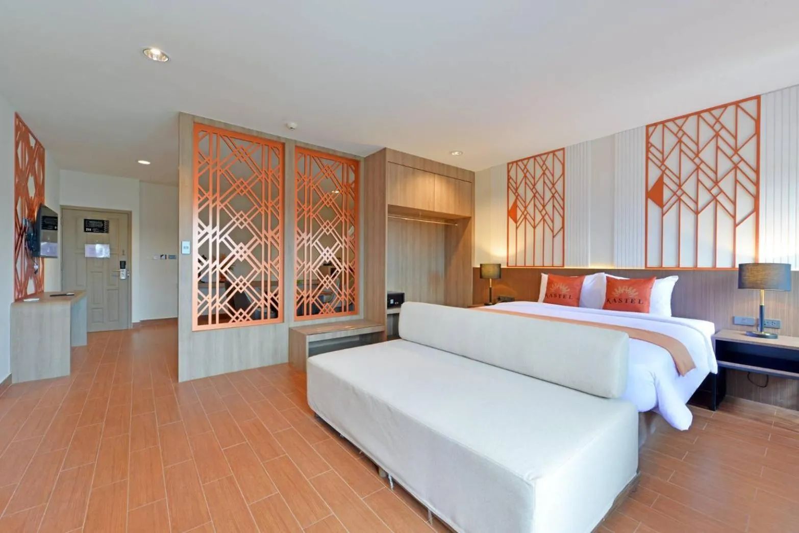 Bed in Kastel Pattaya Hotel