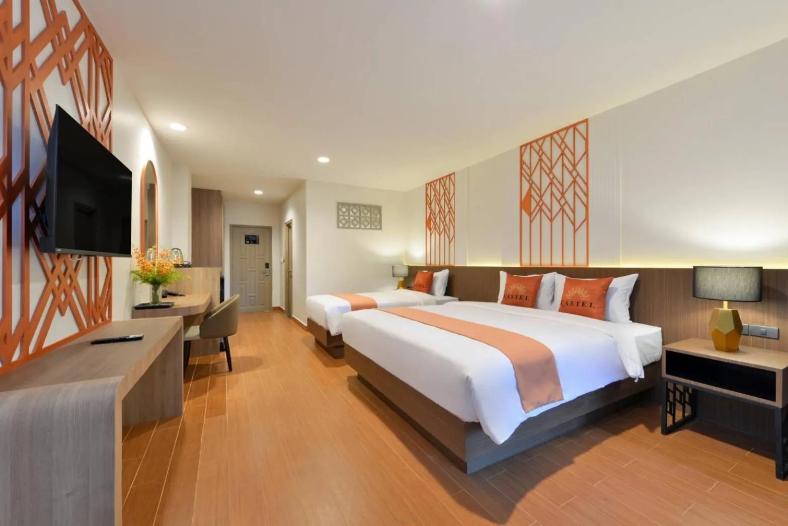 Bed in Kastel Pattaya Hotel