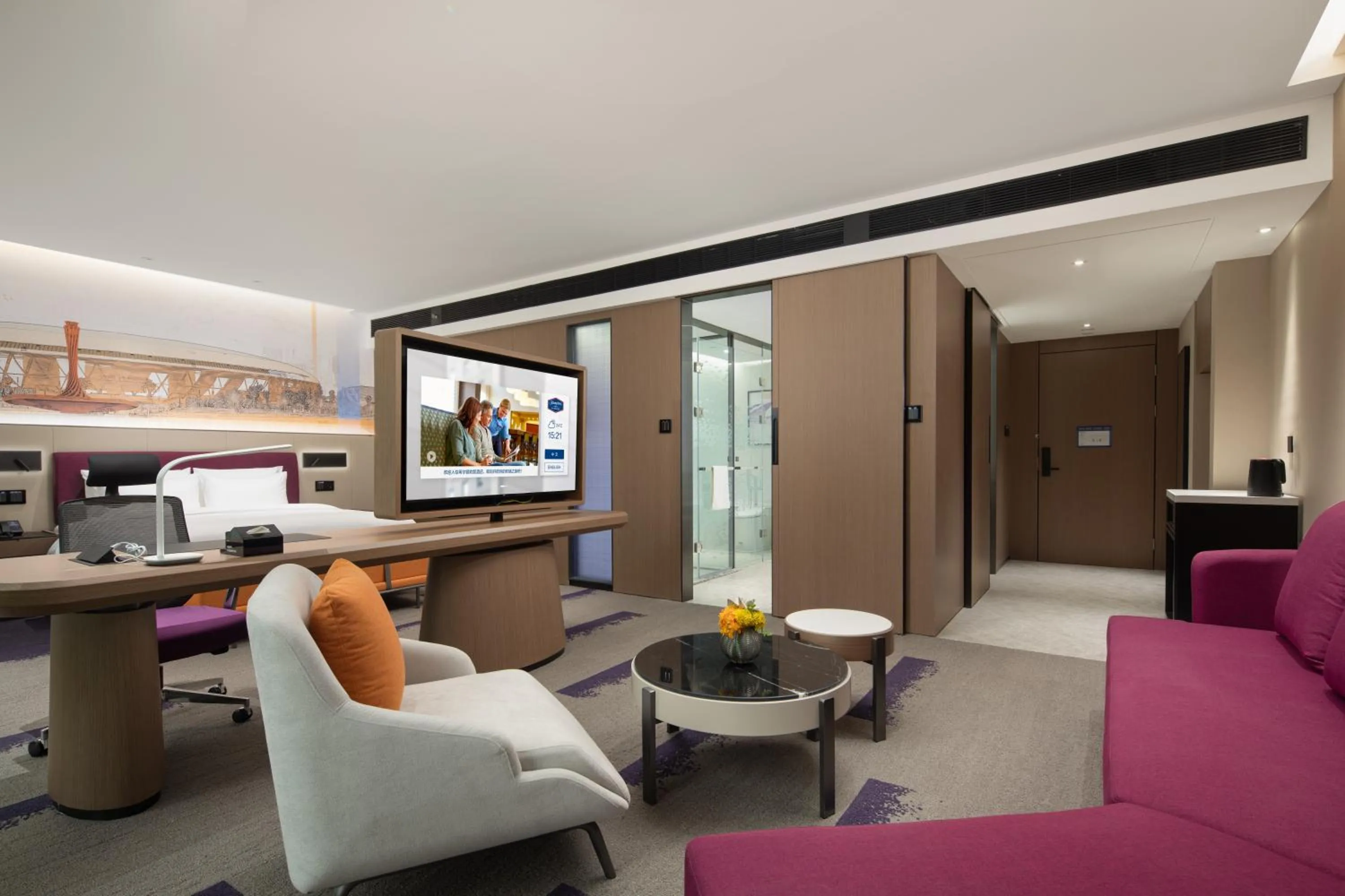 Living room in Hilton by Hampton Chengdu North Railway Station