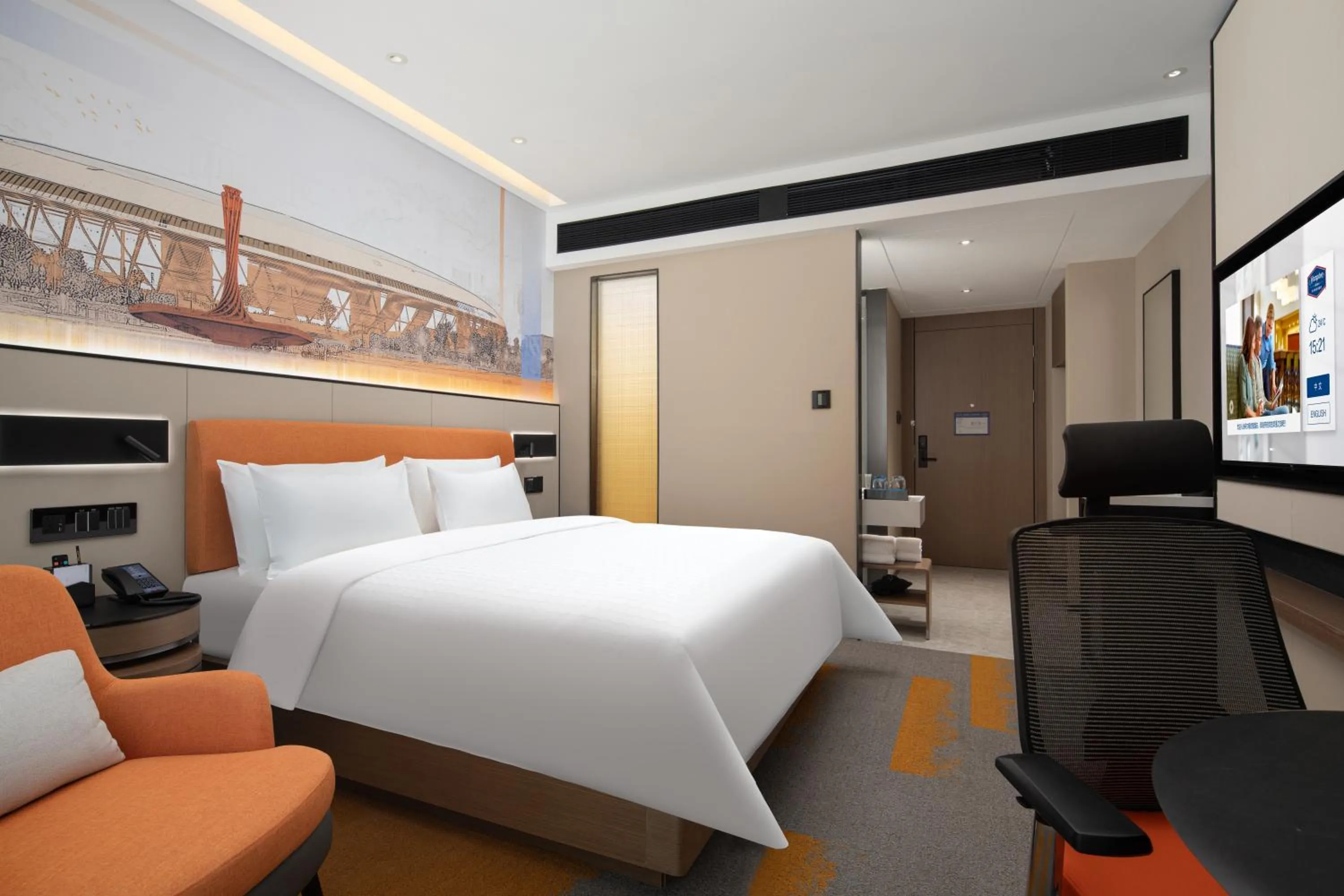 Bed in Hilton by Hampton Chengdu North Railway Station