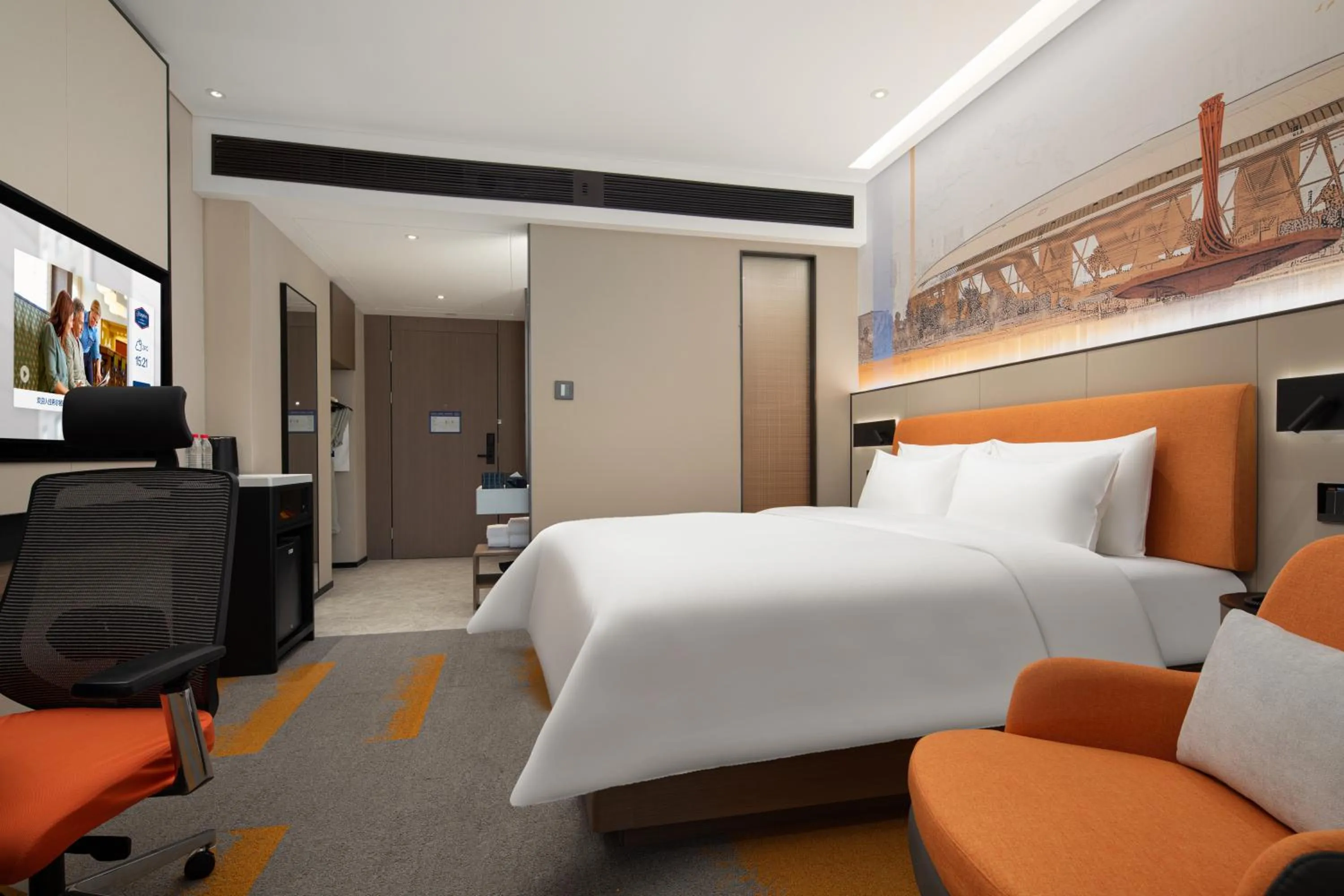 Bed in Hilton by Hampton Chengdu North Railway Station