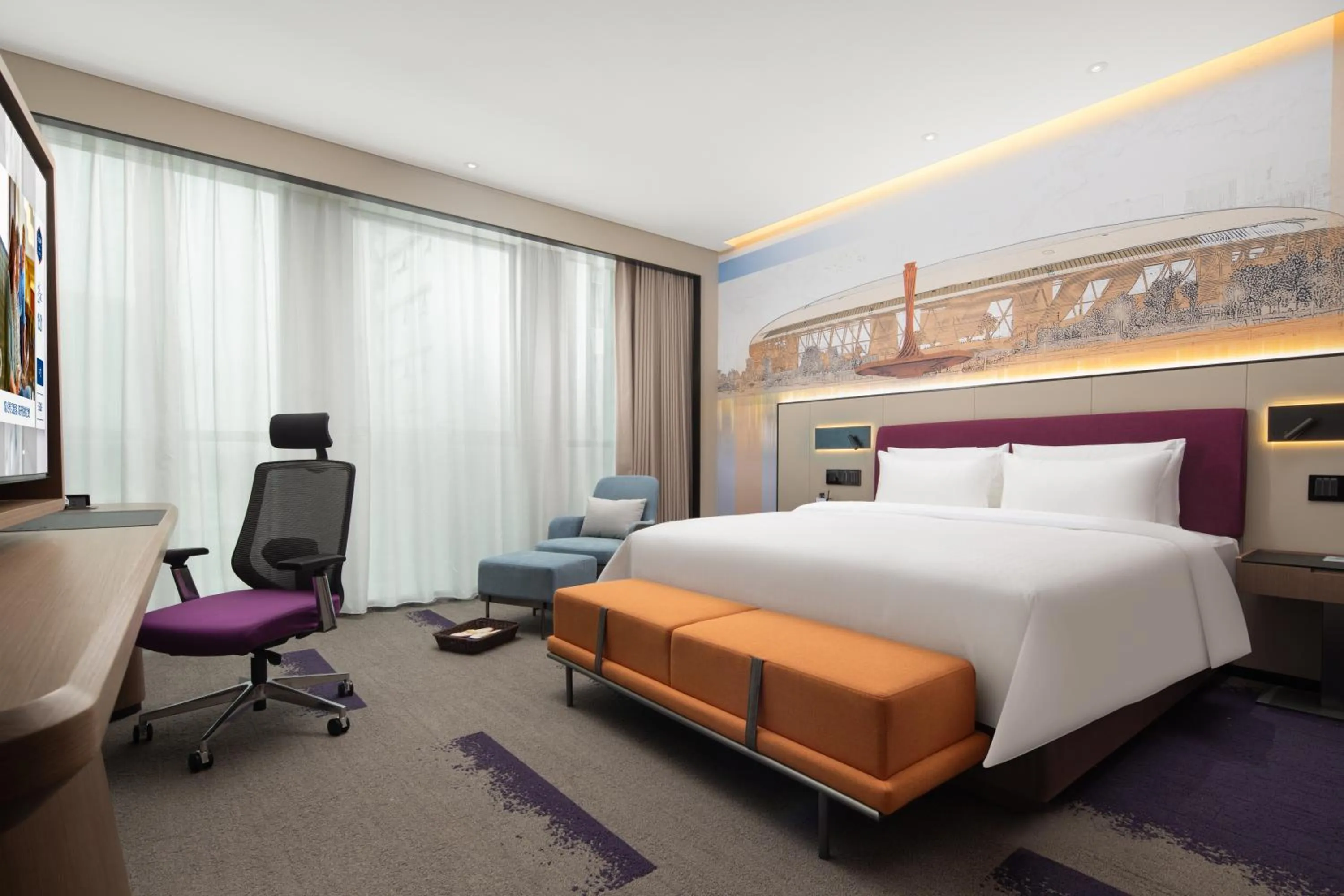 Bed in Hilton by Hampton Chengdu North Railway Station