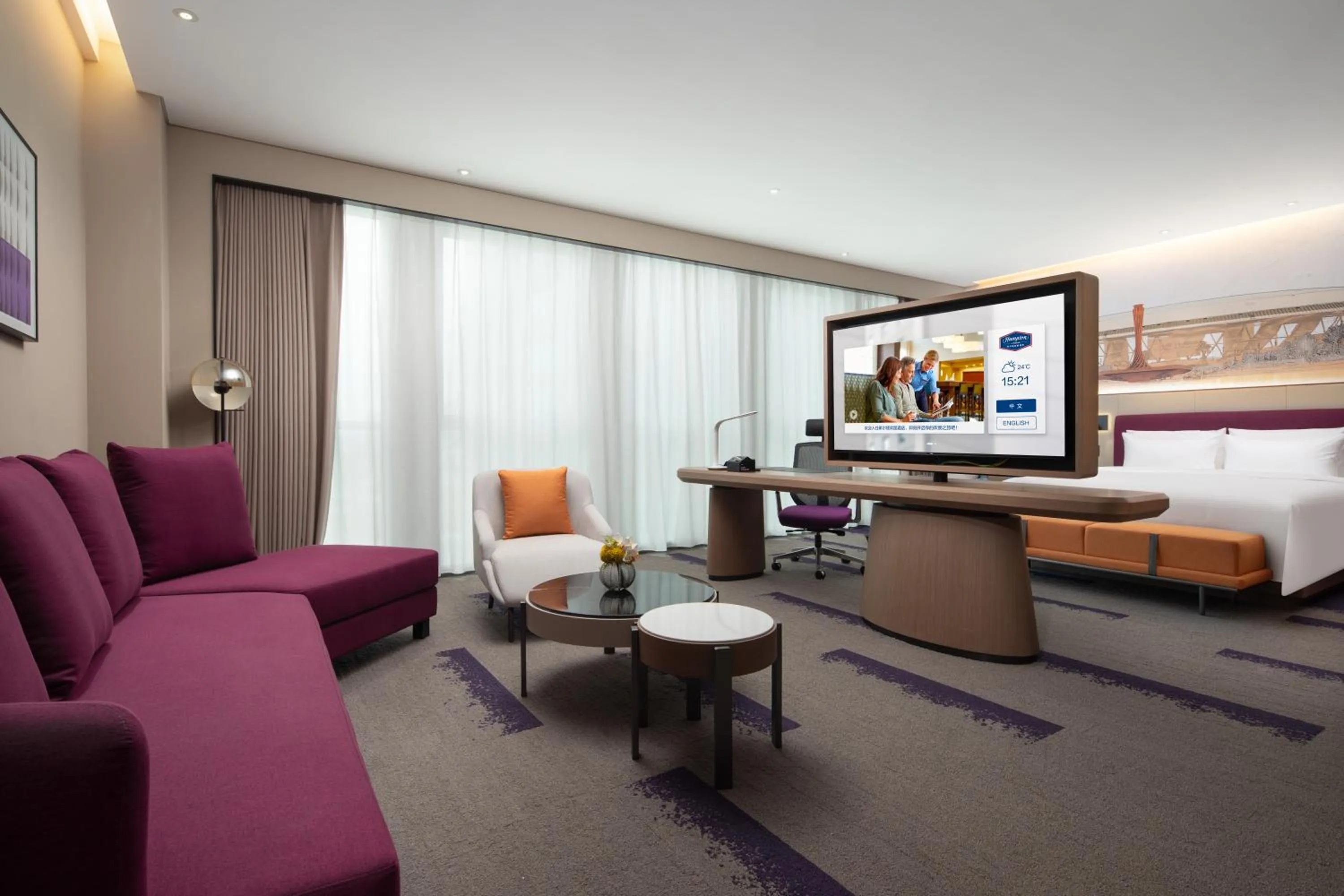 Living room in Hilton by Hampton Chengdu North Railway Station