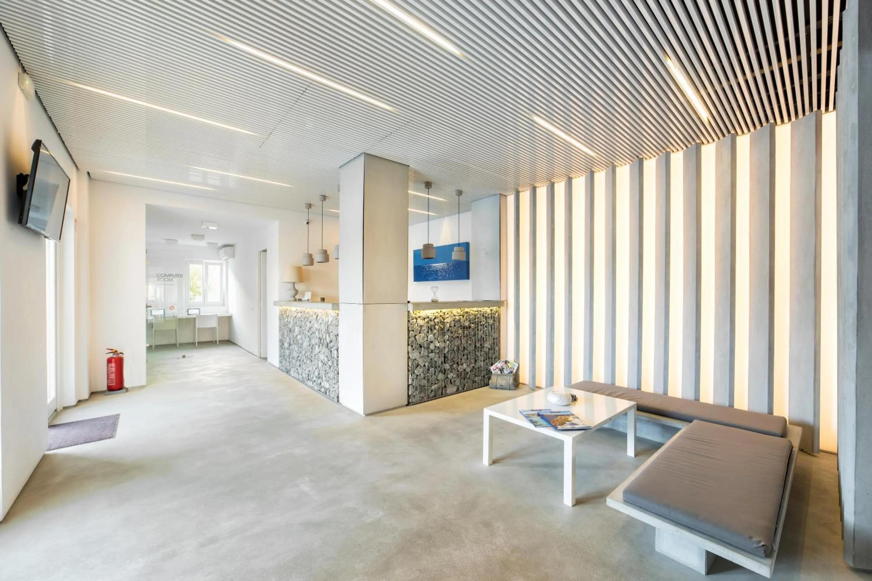 Lobby or reception, Bed in Relux Ios Hotel