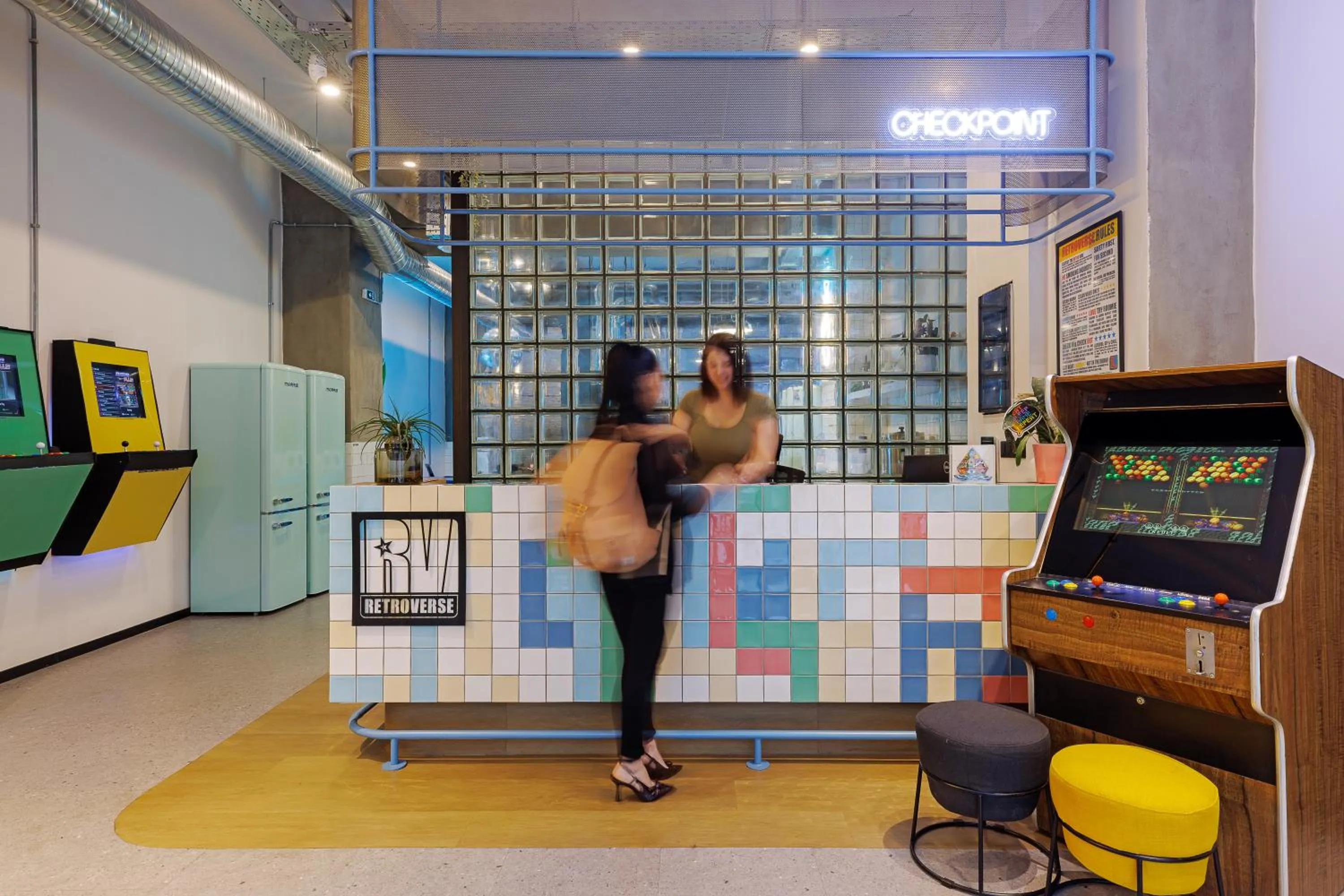 Lobby or reception in Retroverse Hostel