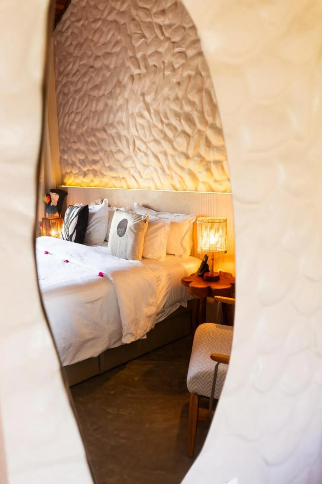 Bed in Villa Pantai Boutique Hotel Atins