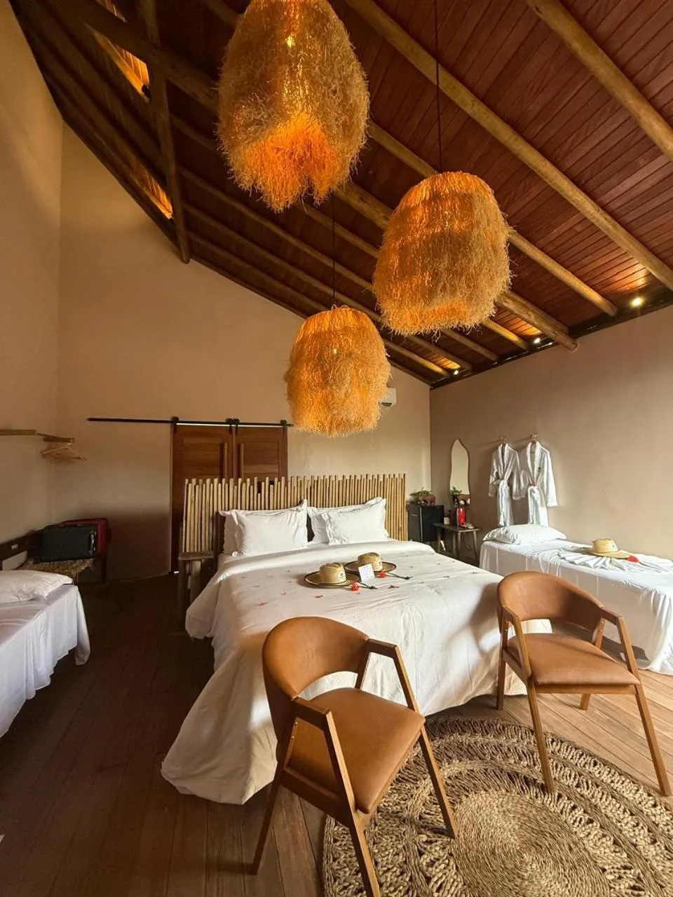 Bed in Villa Pantai Boutique Hotel Atins