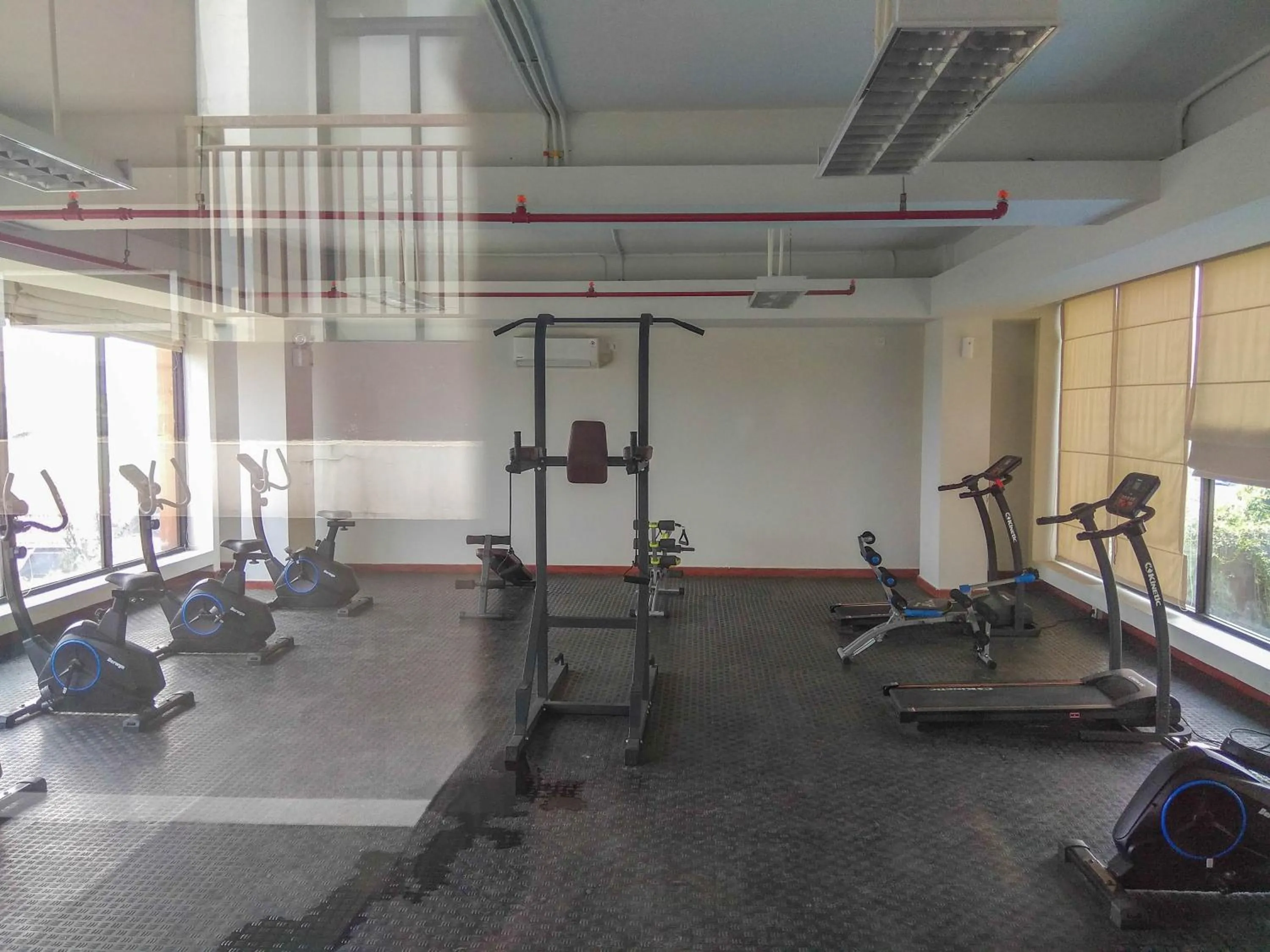Fitness centre/facilities in Homey and Comfort Living Studio Room at Dave Apartment By Travelio