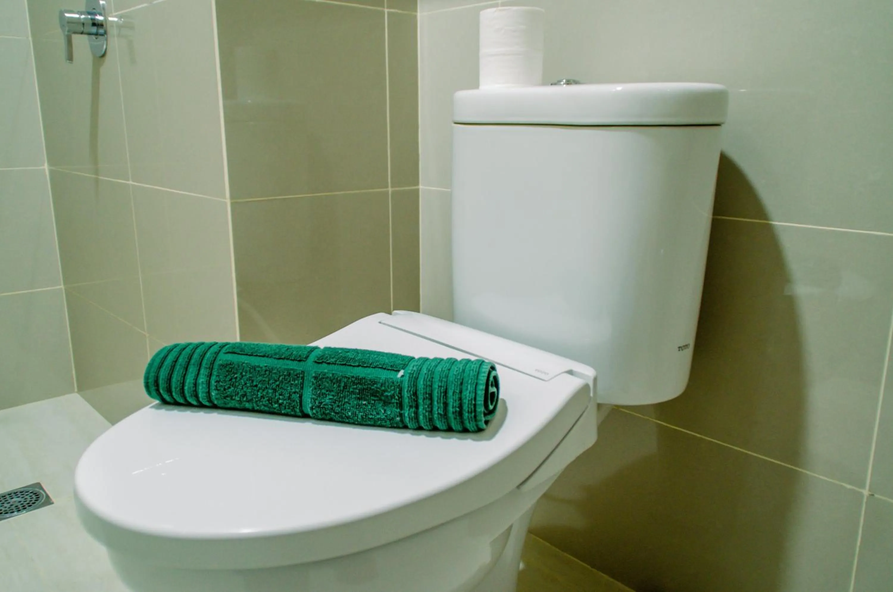 Bathroom in Cozy and Nice Studio at Apartment B Residence By Travelio