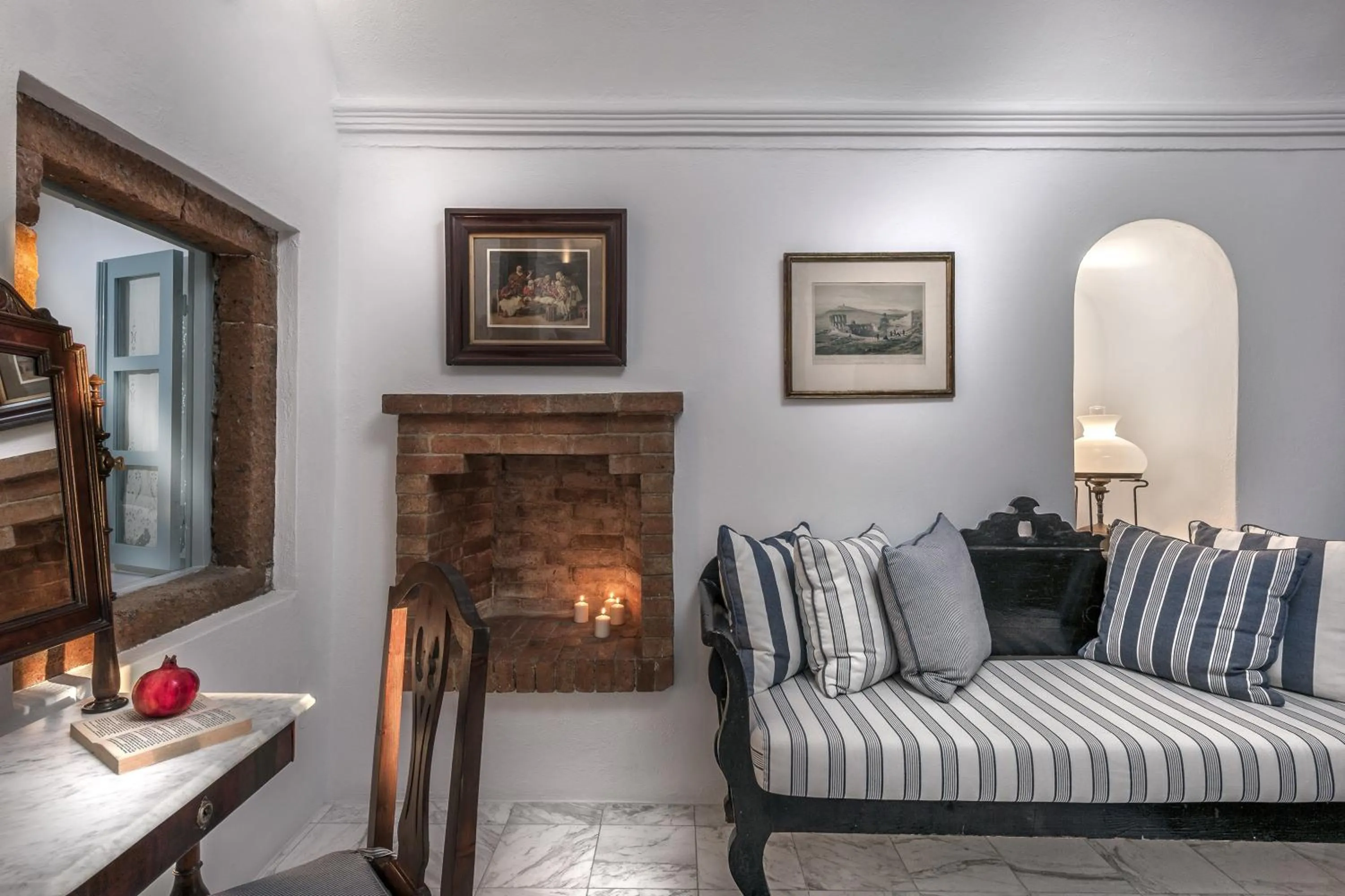 Living room in Aigialos Luxury Traditional Settlement