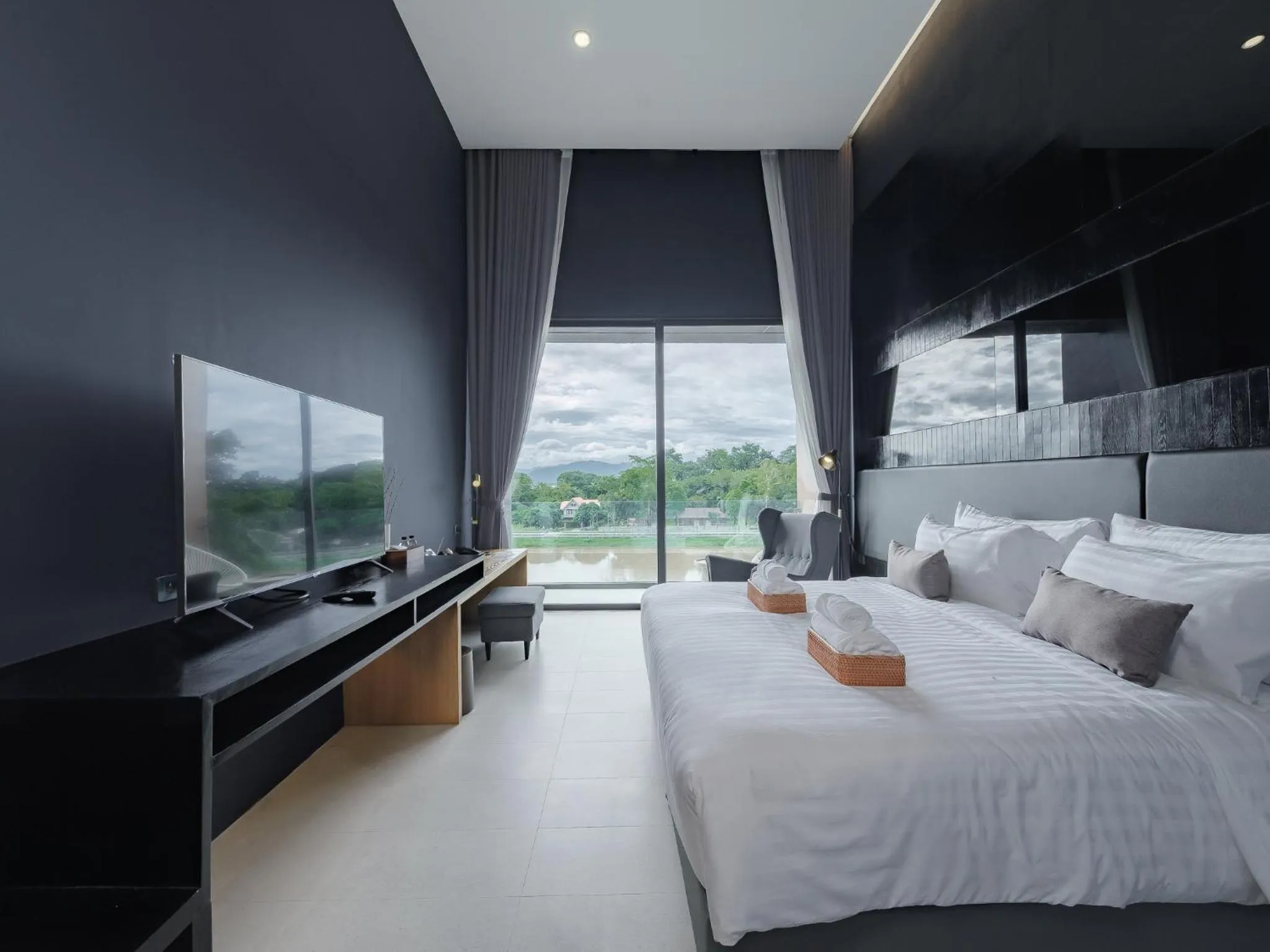 Bed in The Grandiose Hotel Chiang Rai เดอะแกรนด์ดิโอสเชียงราย